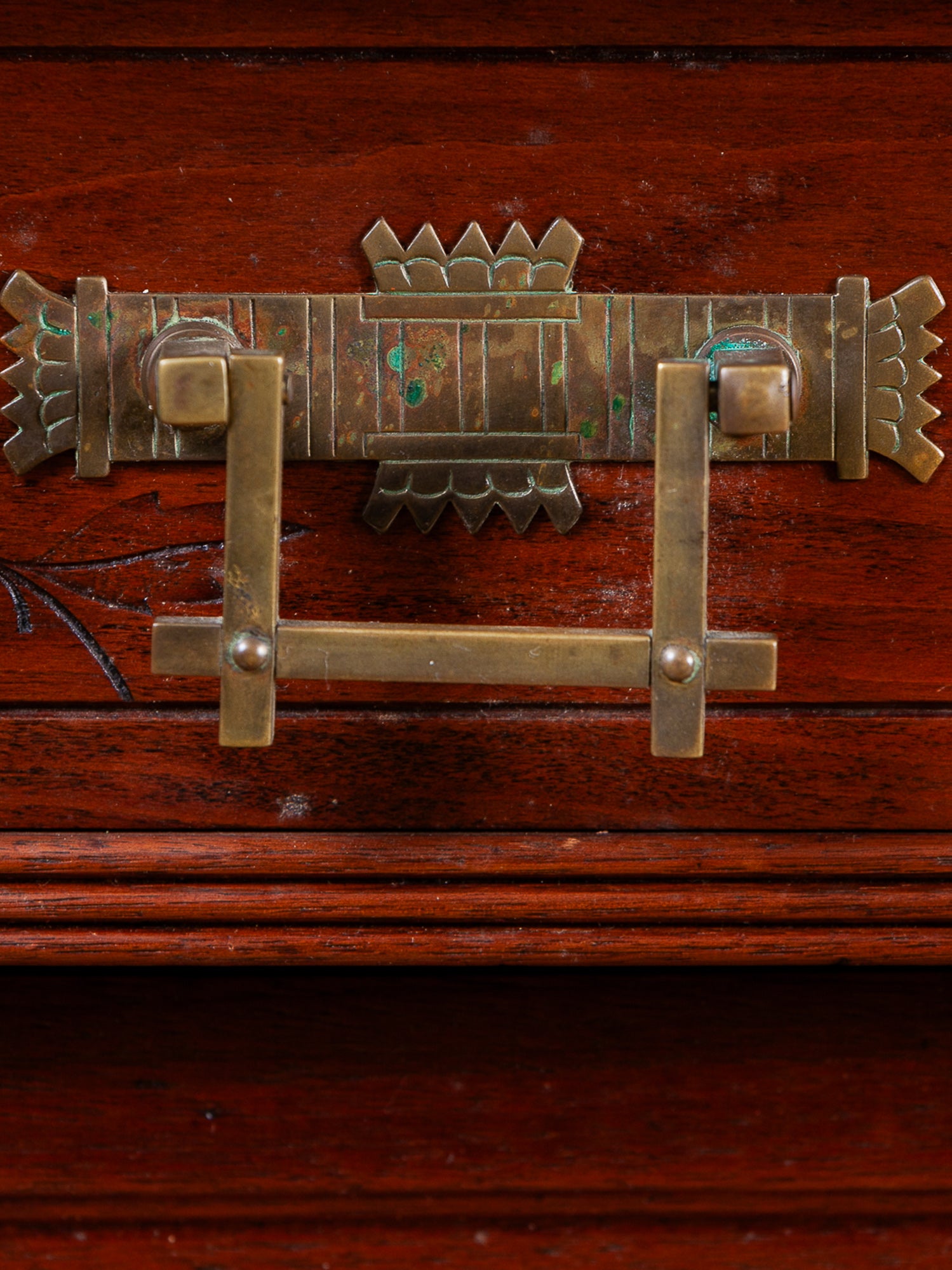 Herts Brothers Aesthetic Movement Burled Walnut & Marble Top Dresser, c.1880