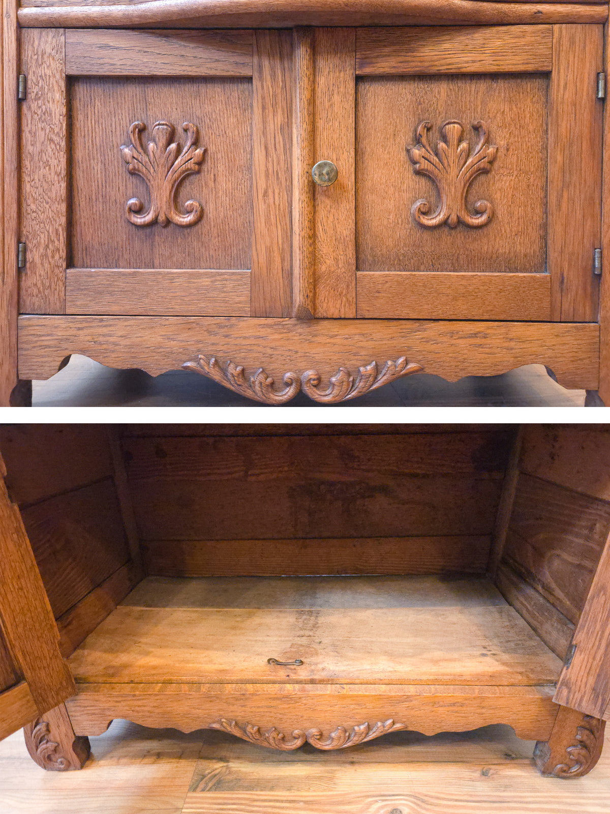 Antique American Golden Oak Washstand with Tiger Oak Grain
