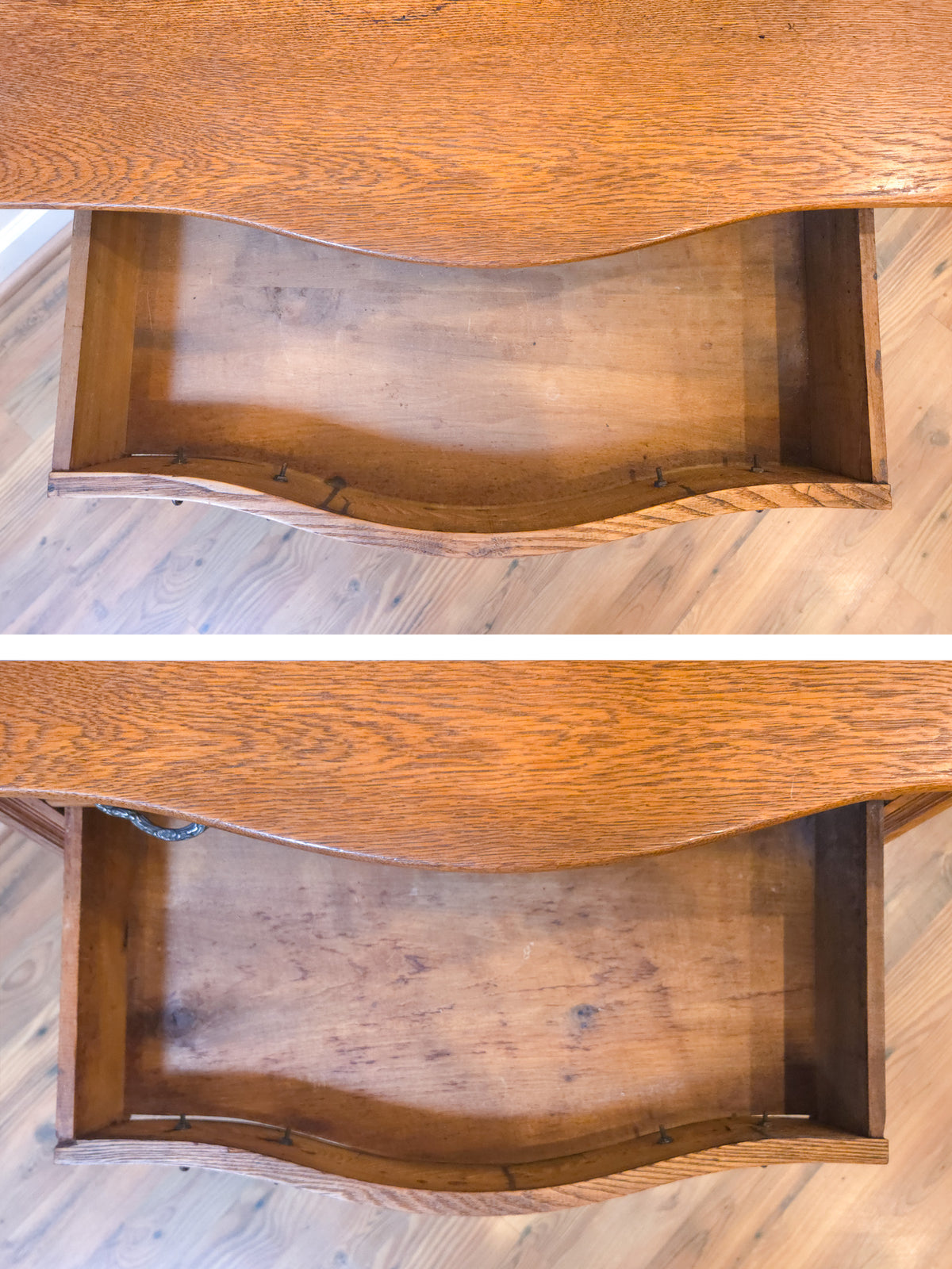 Antique American Golden Oak Washstand with Tiger Oak Grain