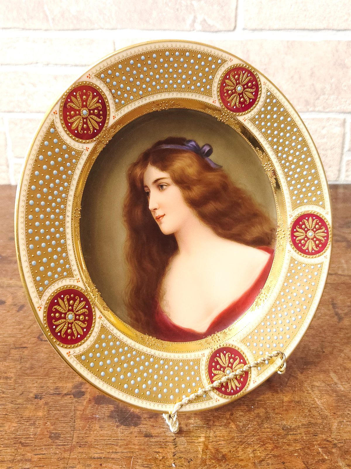 Royal Vienna Portrait Plate “Lassitude” by Hutschenreuther, c.1900