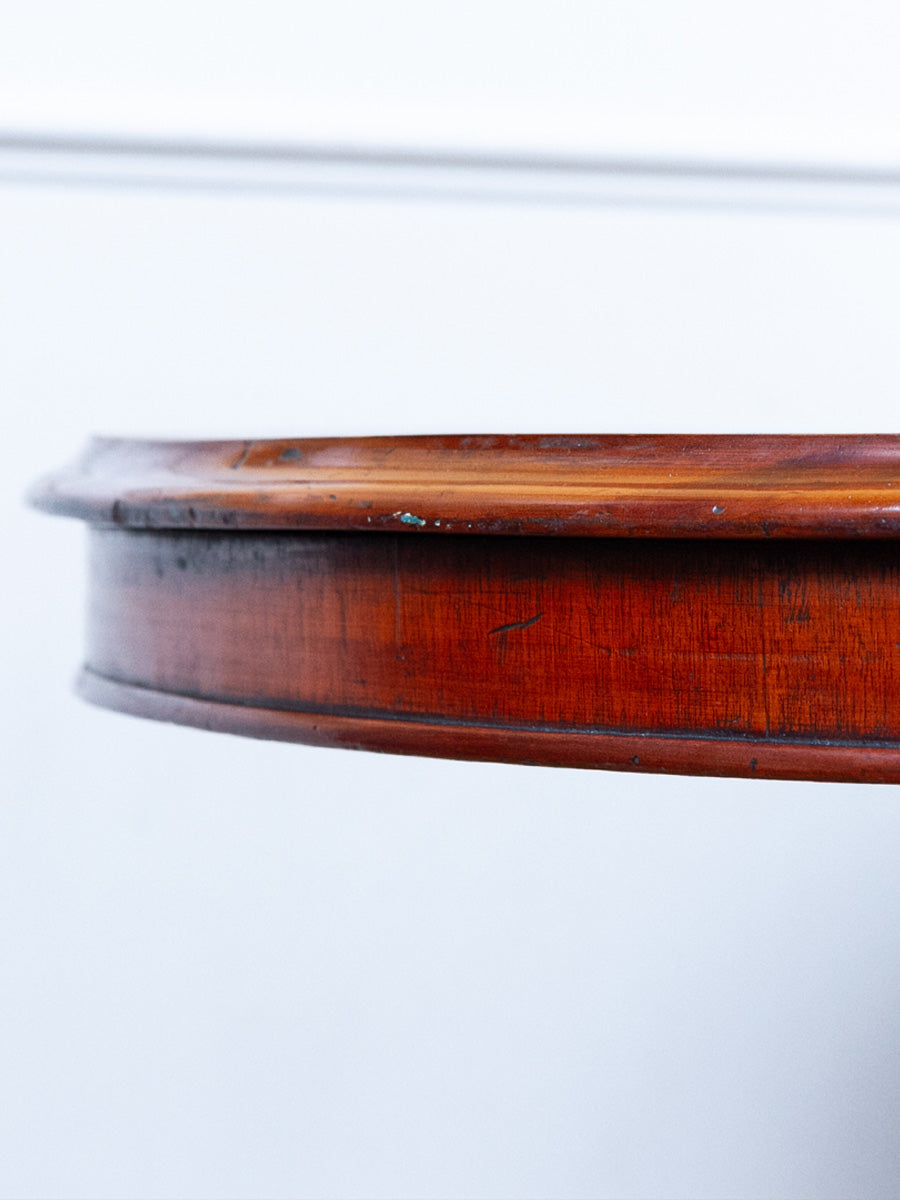 Early Victorian English Mahogany Oval Pedestal Table, Circa 1840