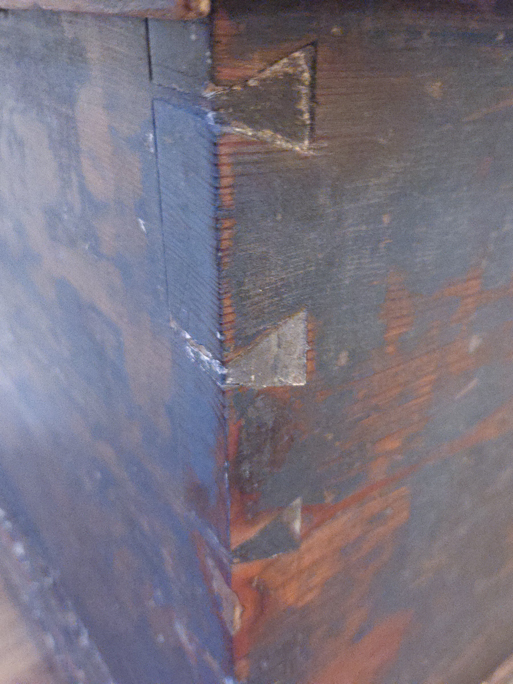 19th Century Painted Pine Blanket Box in Original Blue Finish