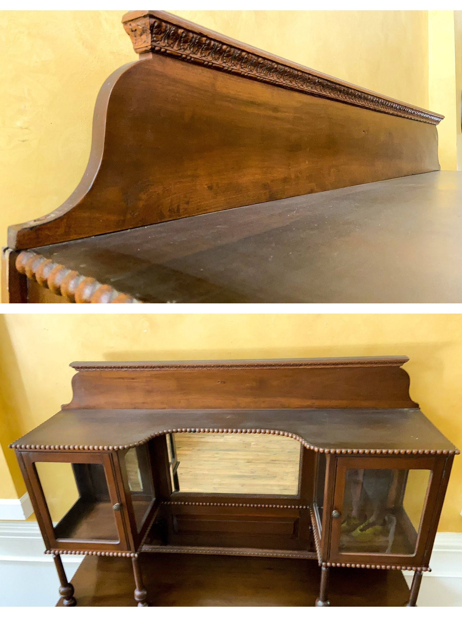 19th Century American Mirror-Back Display Sideboard