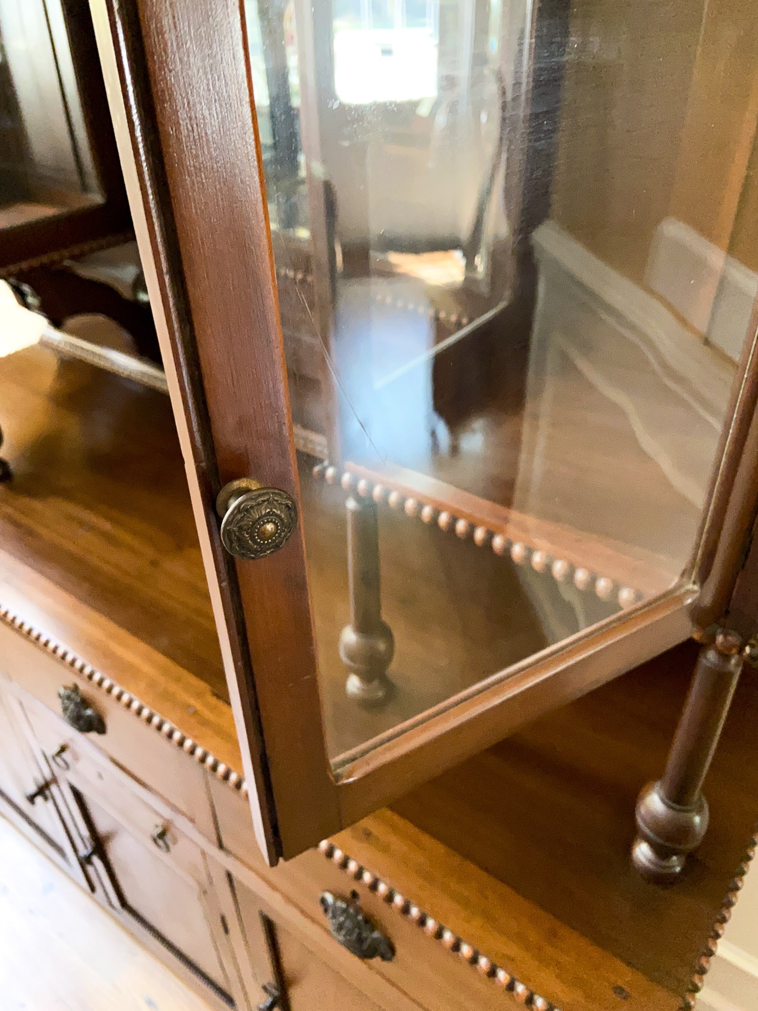 19th Century American Mirror-Back Display Sideboard