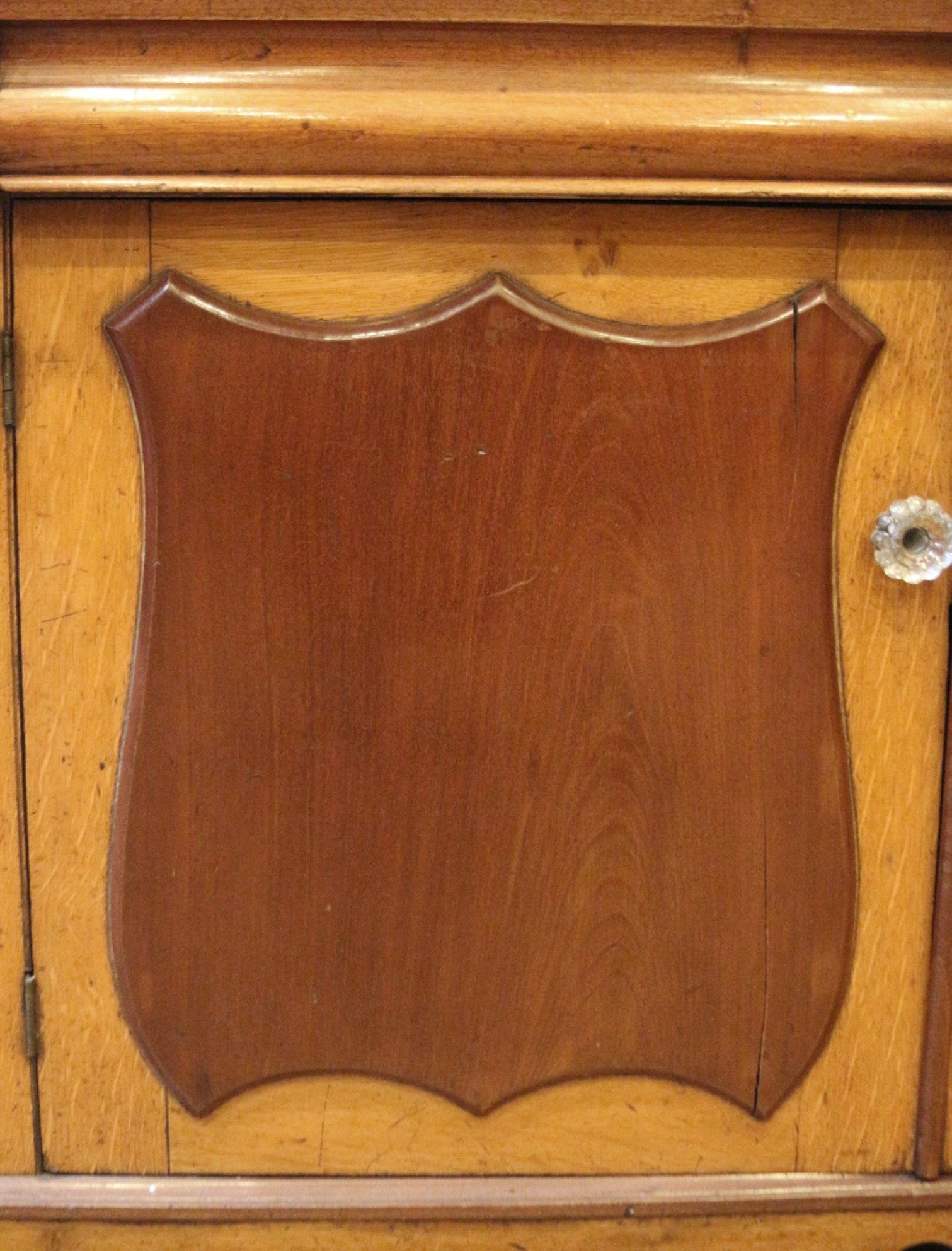 English Oak & Mahogany Country China Cabinet, c.1880
