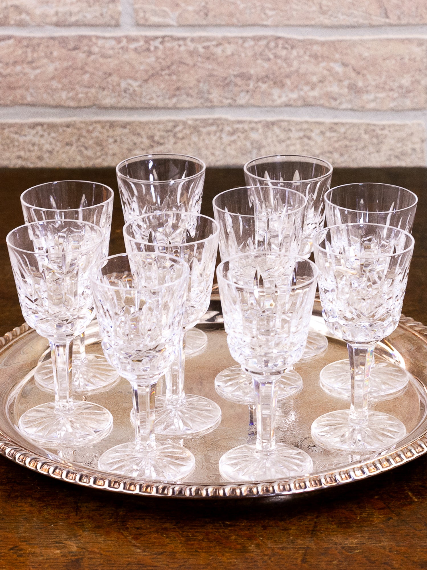 Set of 10 Atlantis Crystal Isabel Aperitif Glasses, Portugal