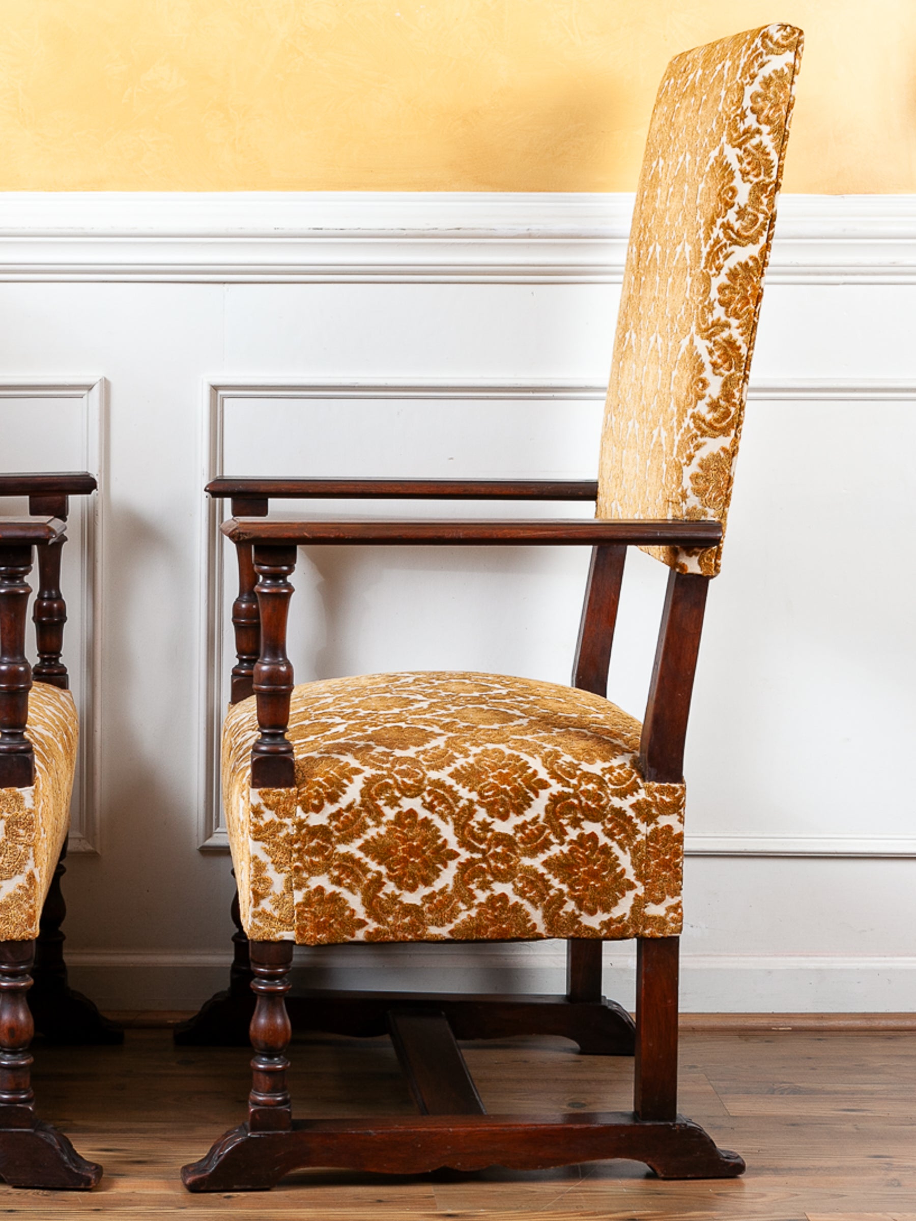Pair of Oversized Late 19th Century Cherry Armchairs