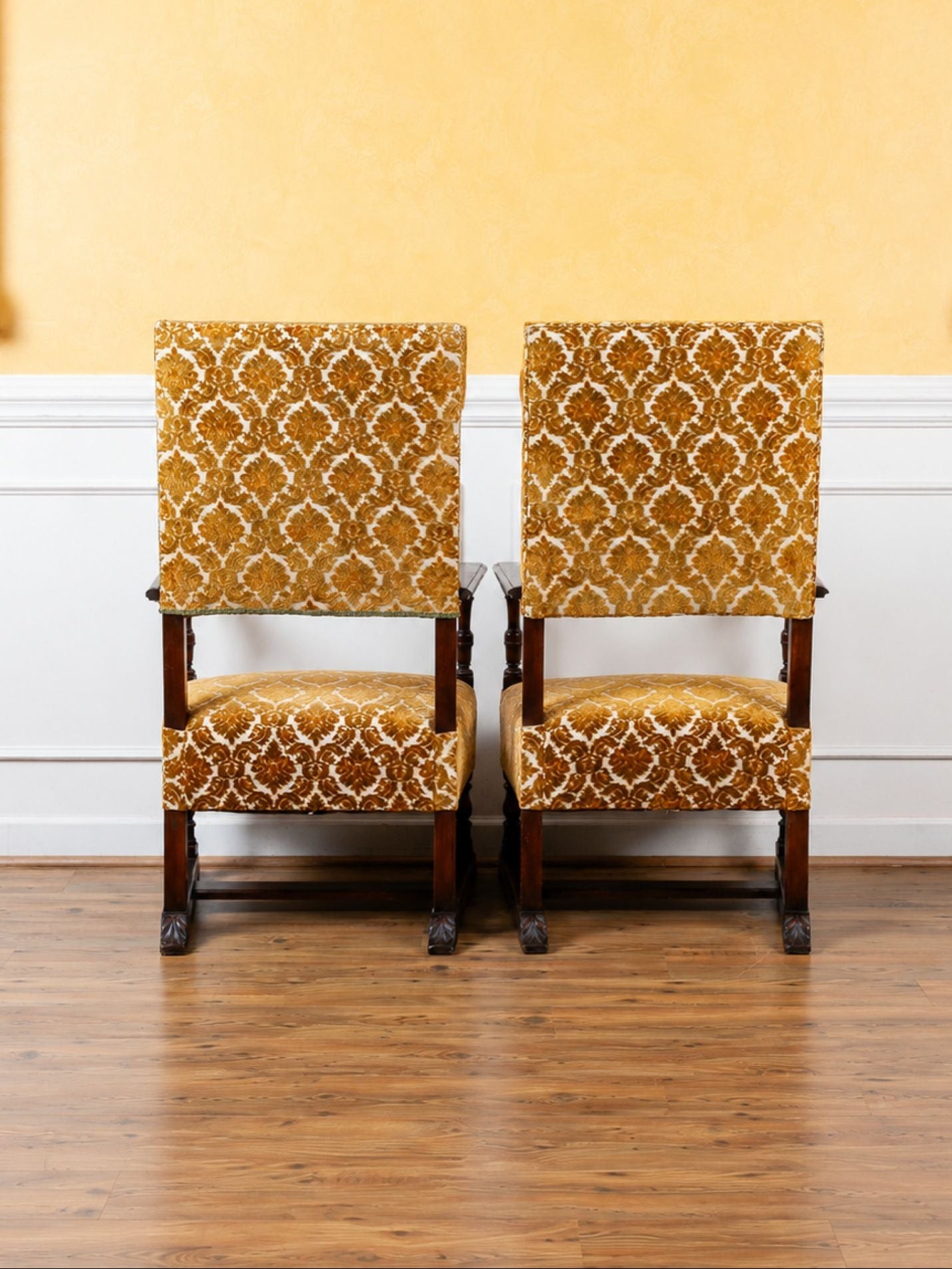 Pair of Oversized Late 19th Century Cherry Armchairs