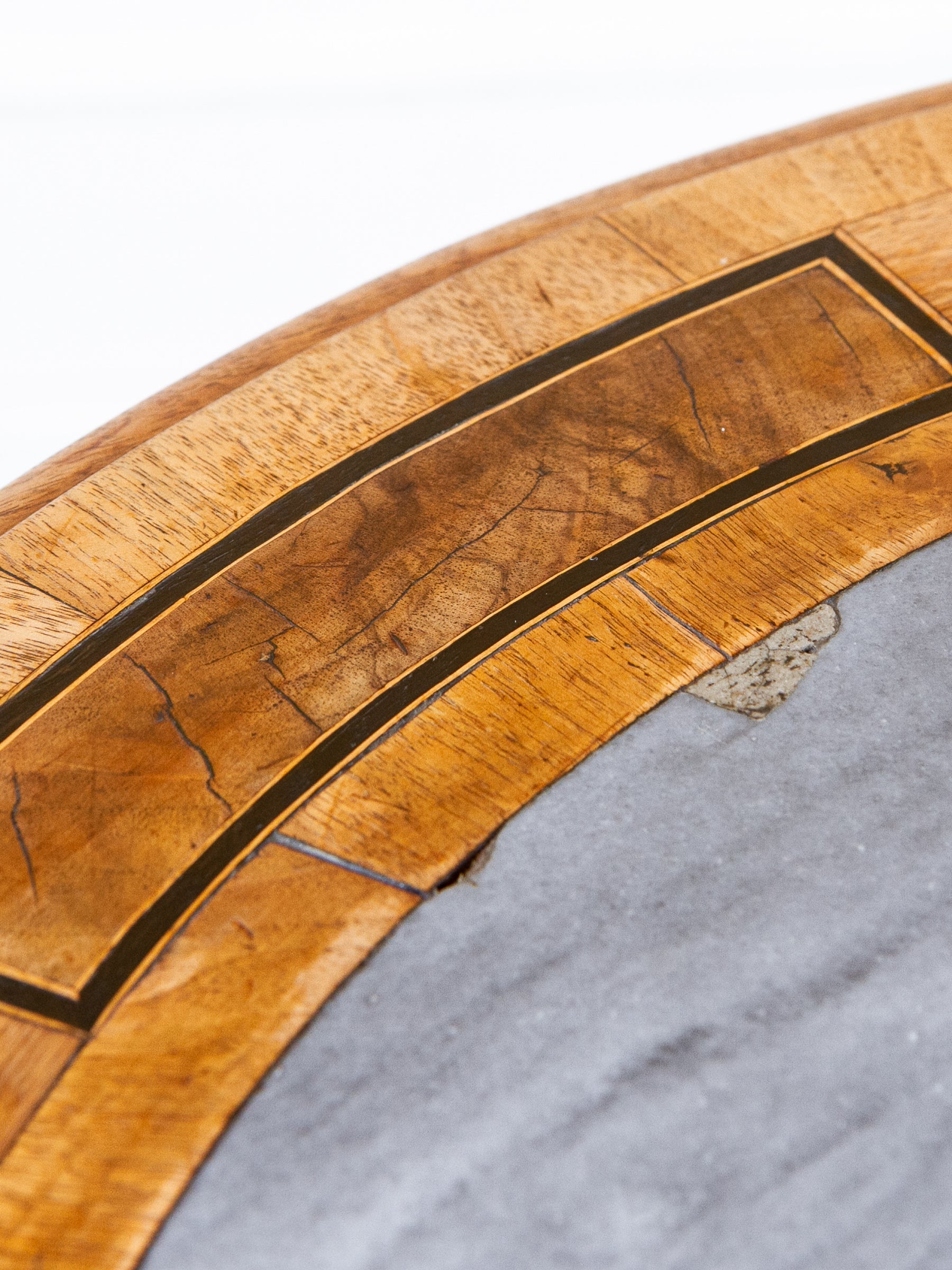 17th Century German Baroque Walnut Center Table with Marble Top
