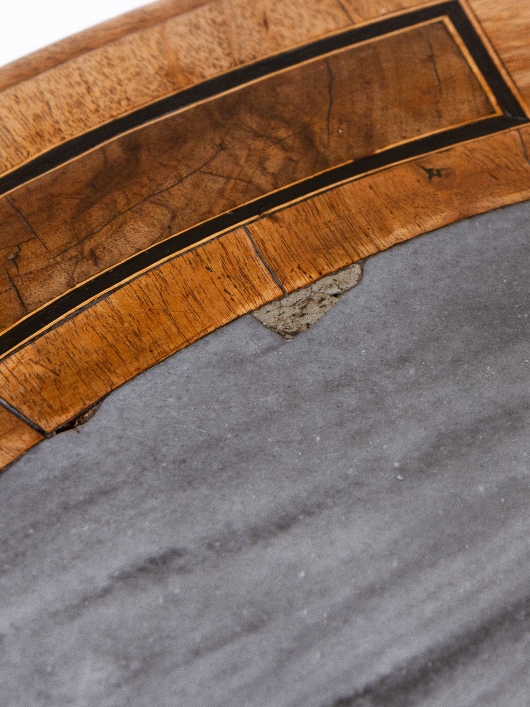 17th Century German Baroque Walnut Center Table with Marble Top