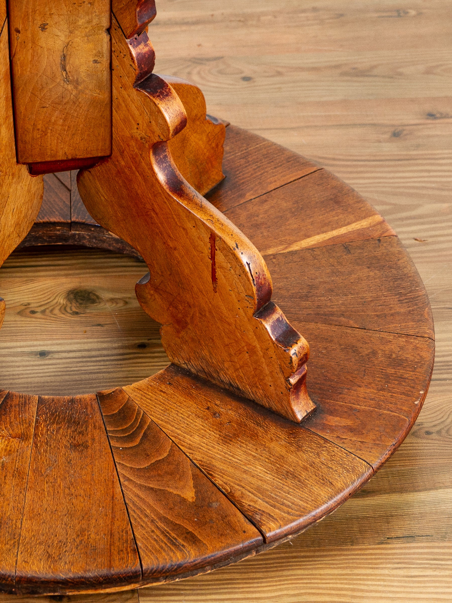 17th Century German Baroque Walnut Center Table with Marble Top