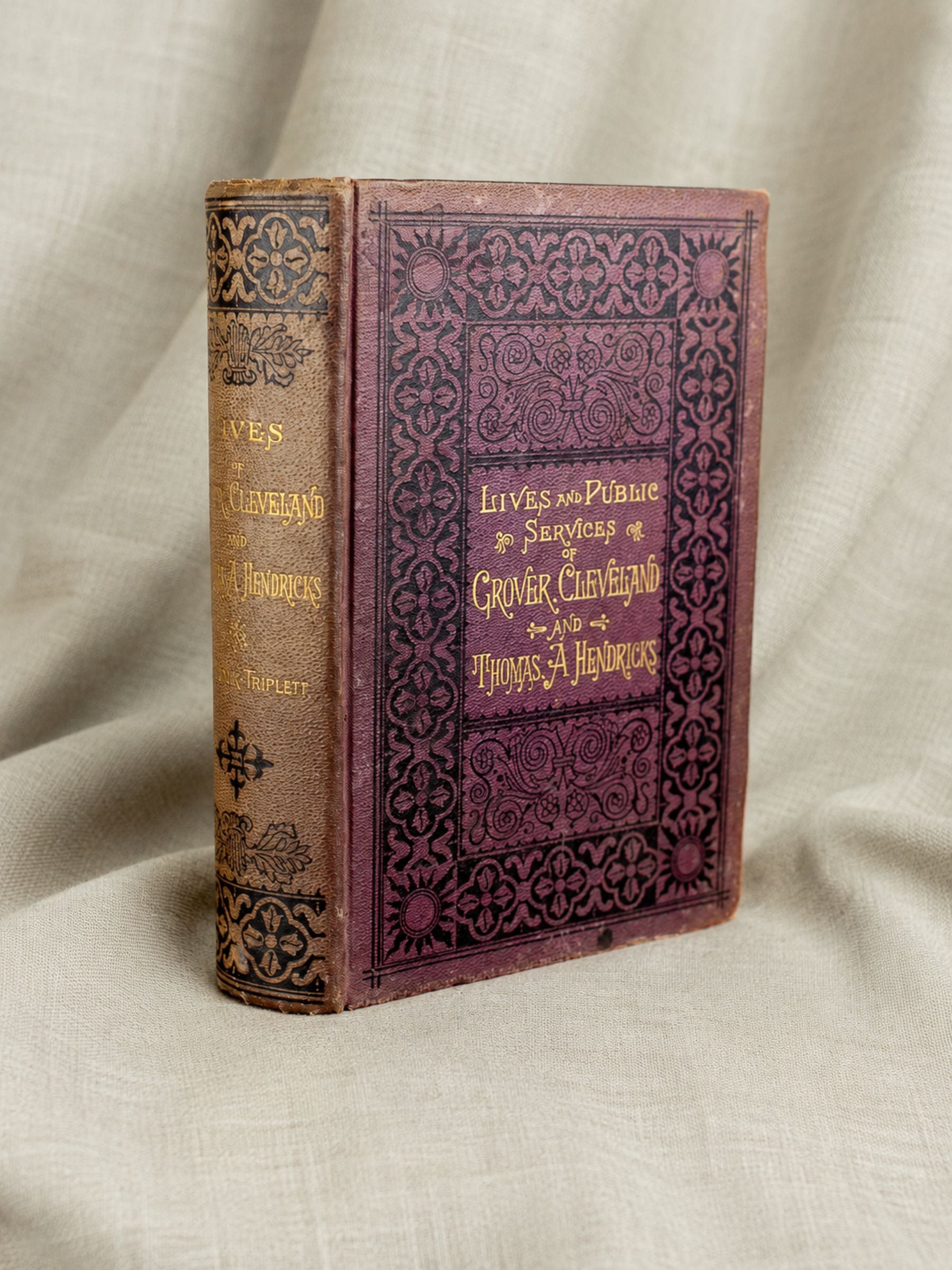 1884 First Edition "Lives and Public Services of Grover Cleveland and Thomas A. Hendricks" by Col. Frank Triplett