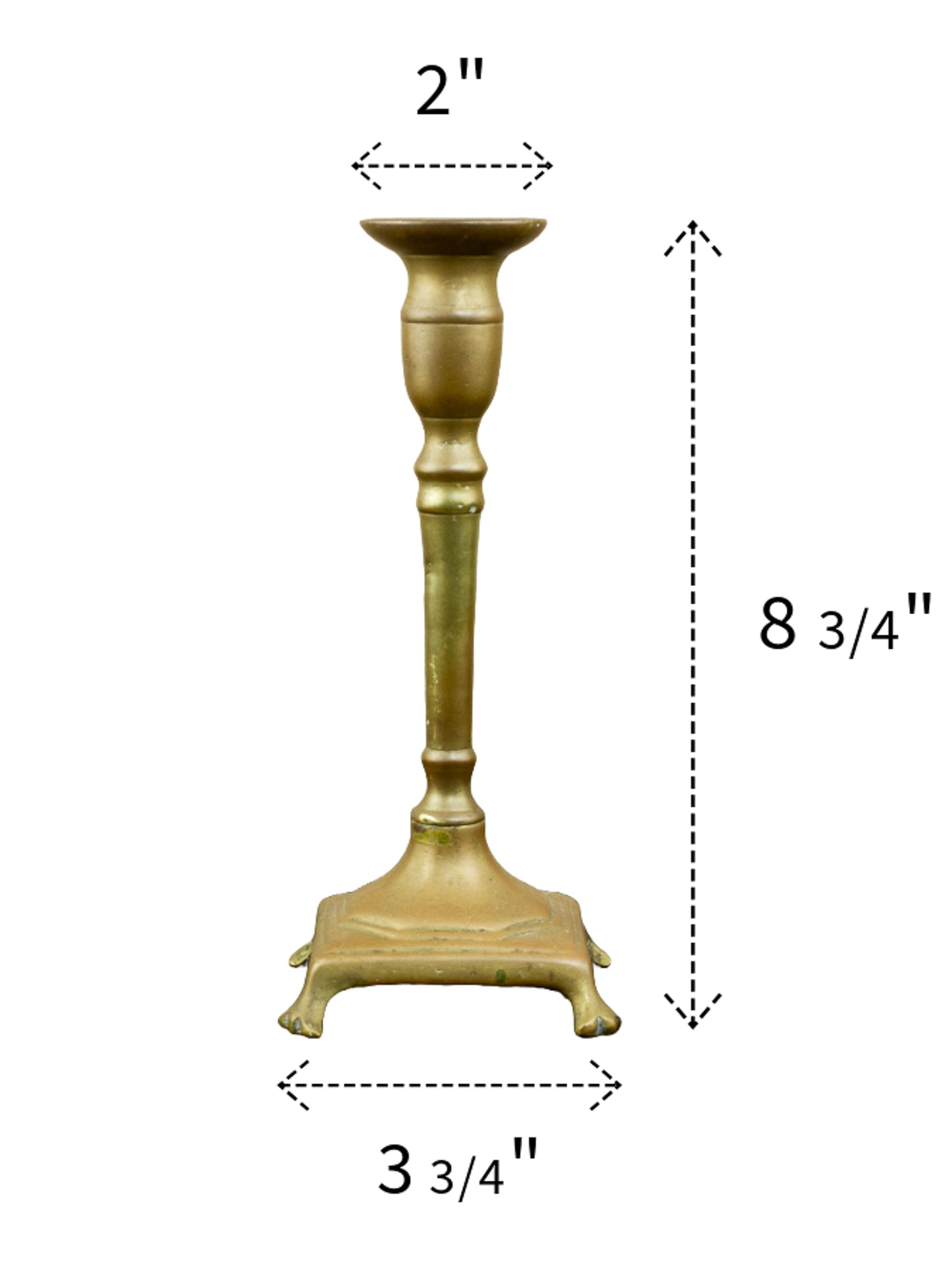 Antique 18th Century Spanish Brass Candlestick