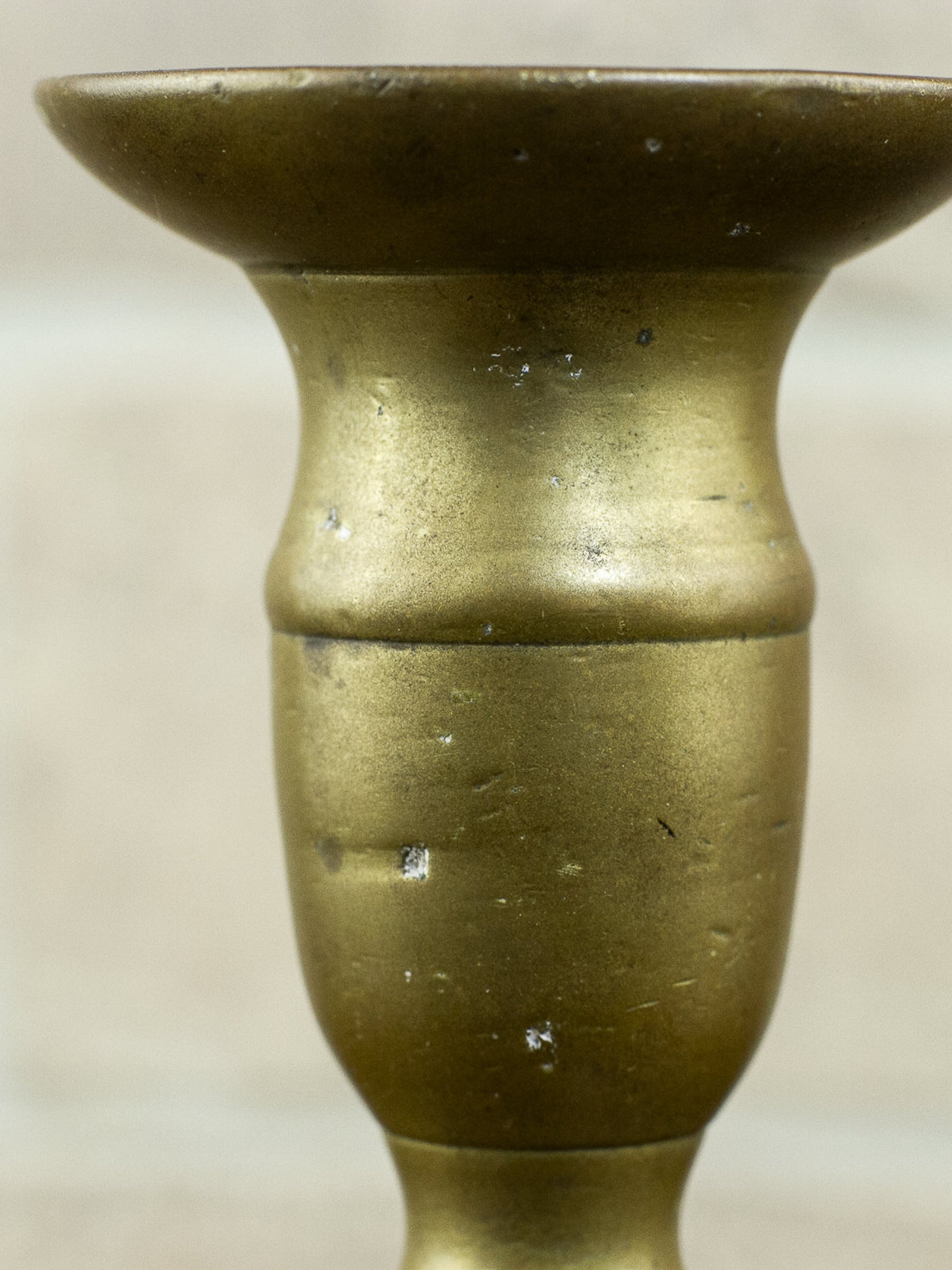 Antique 18th Century Spanish Brass Candlestick