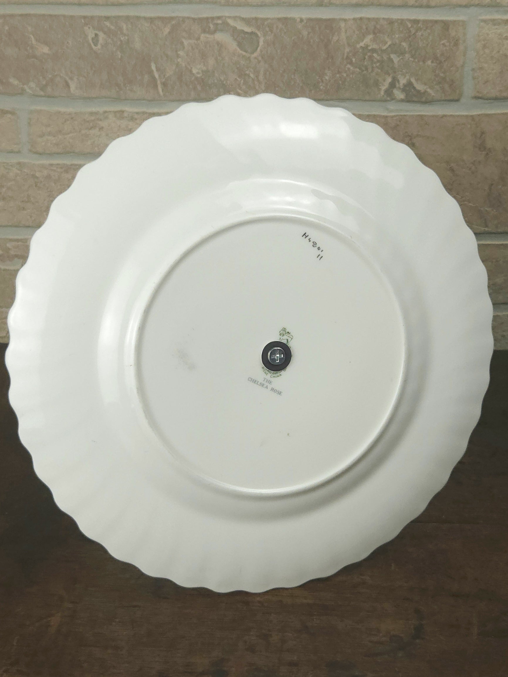 Royal Doulton Chelsea Rose Three-Tier Cake Stand with Silver Leaf Handle