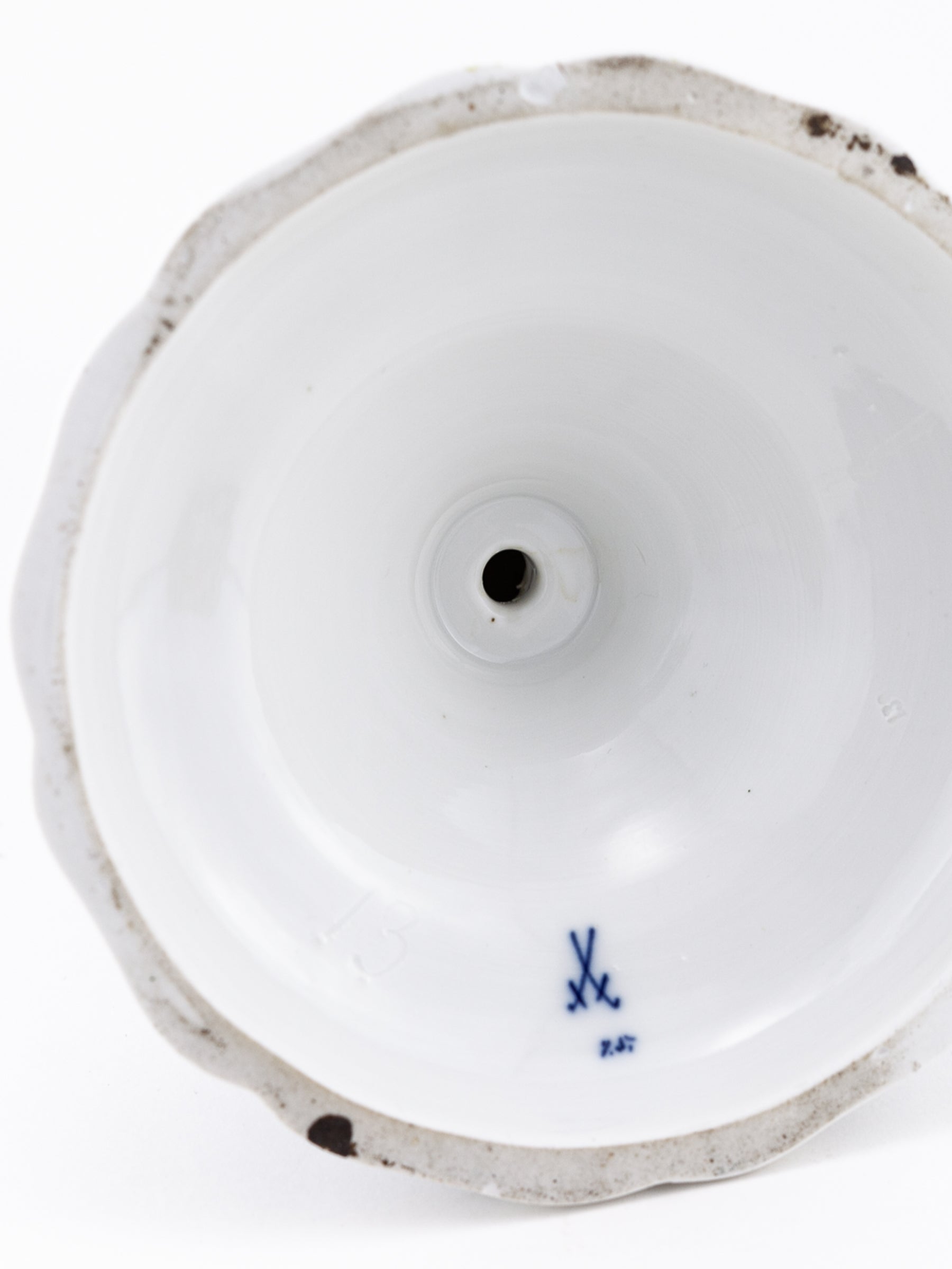 Antique 19th century Meissen Porcelain Blue Onion Pattern Blue and white Candlestick,