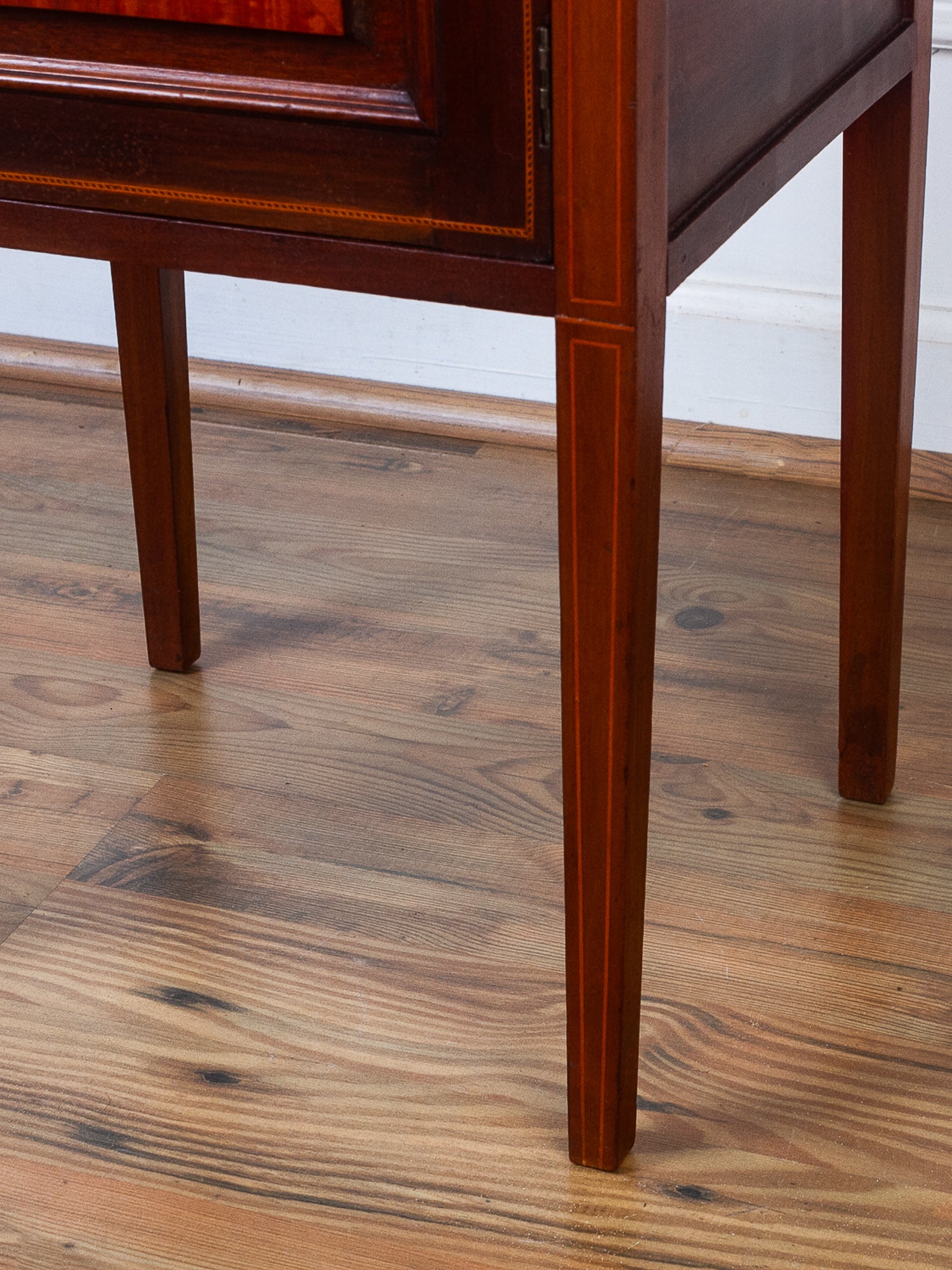 Edwardian Inlaid Mahogany Nightstand or Bedside Cabinet