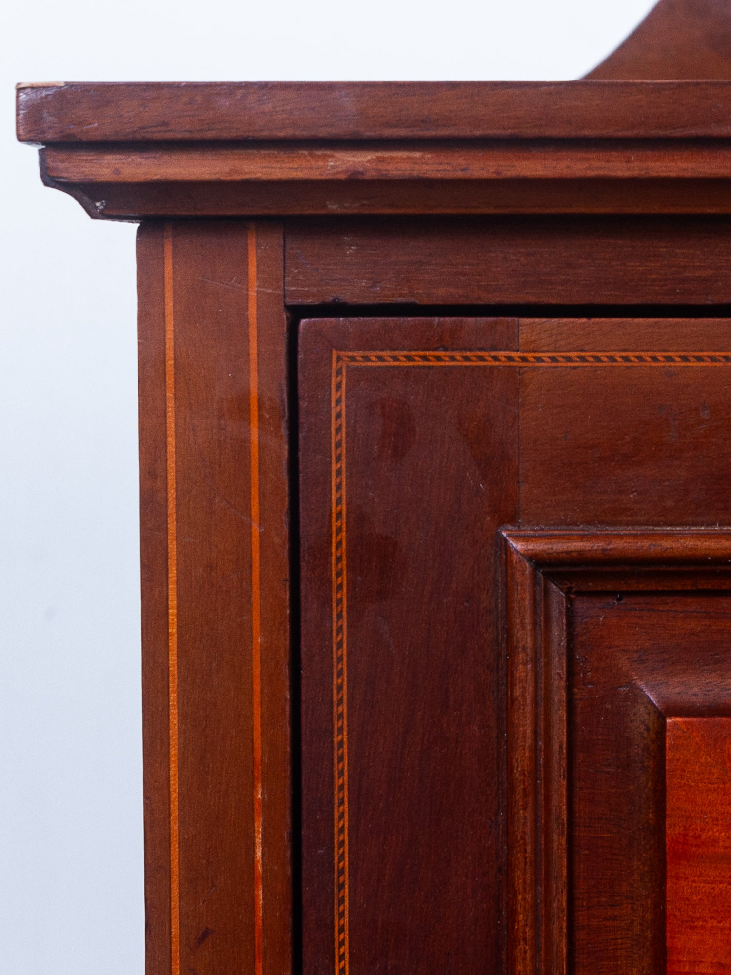 Edwardian Inlaid Mahogany Nightstand or Bedside Cabinet