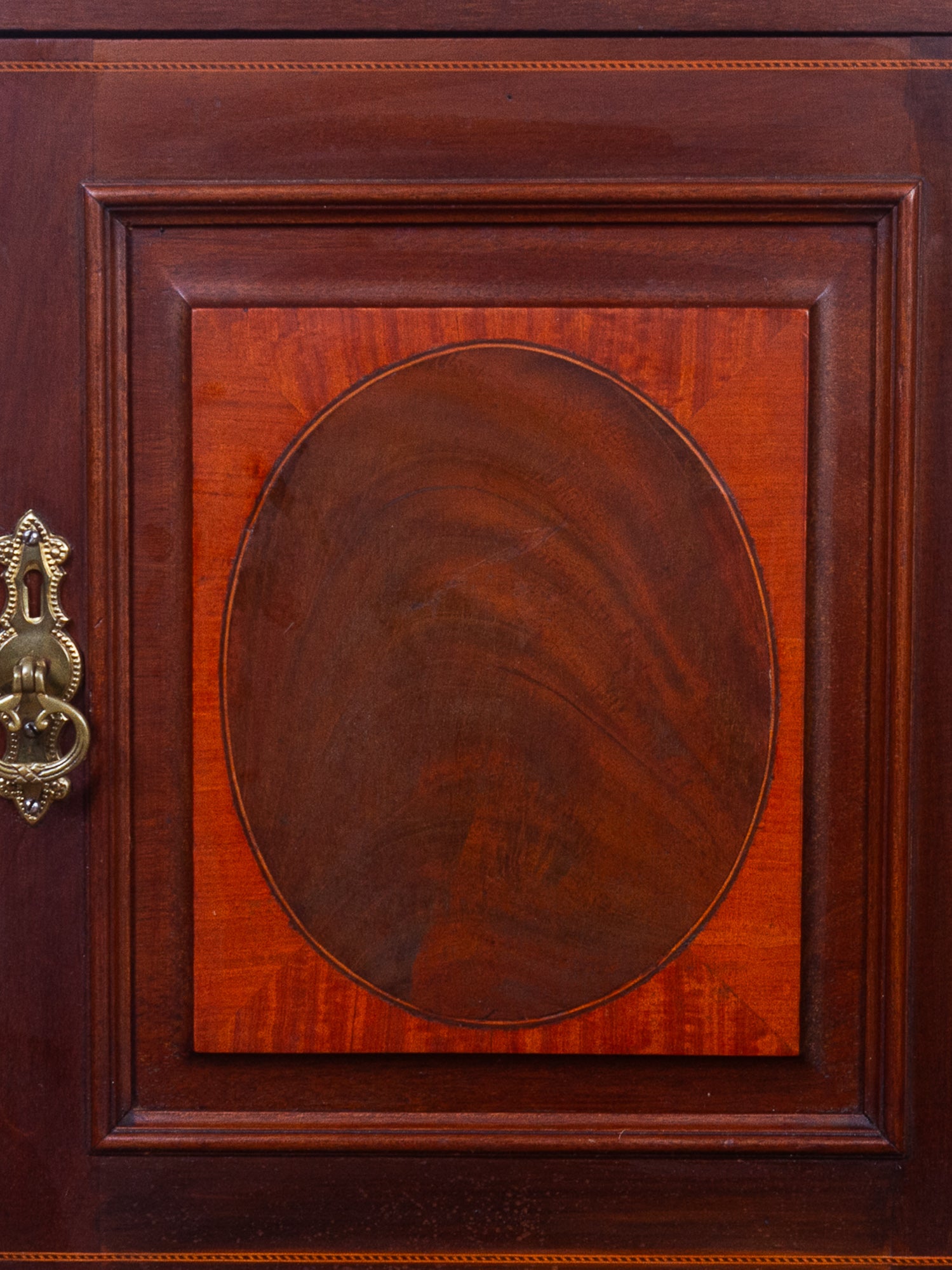 Edwardian Inlaid Mahogany Nightstand or Bedside Cabinet