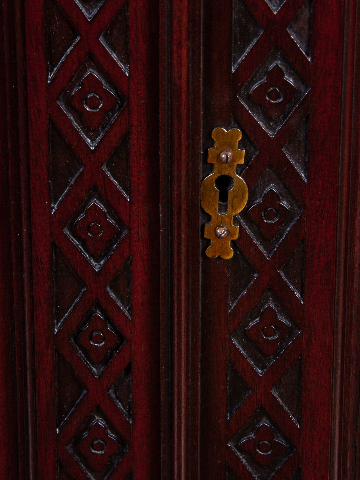 19th Century Chinese Chippendale Mahogany Corner China Cabinet