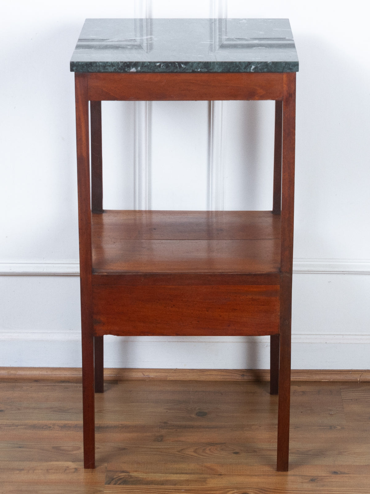 Antique English Mahogany Green Marble Top Side Table, c.1830