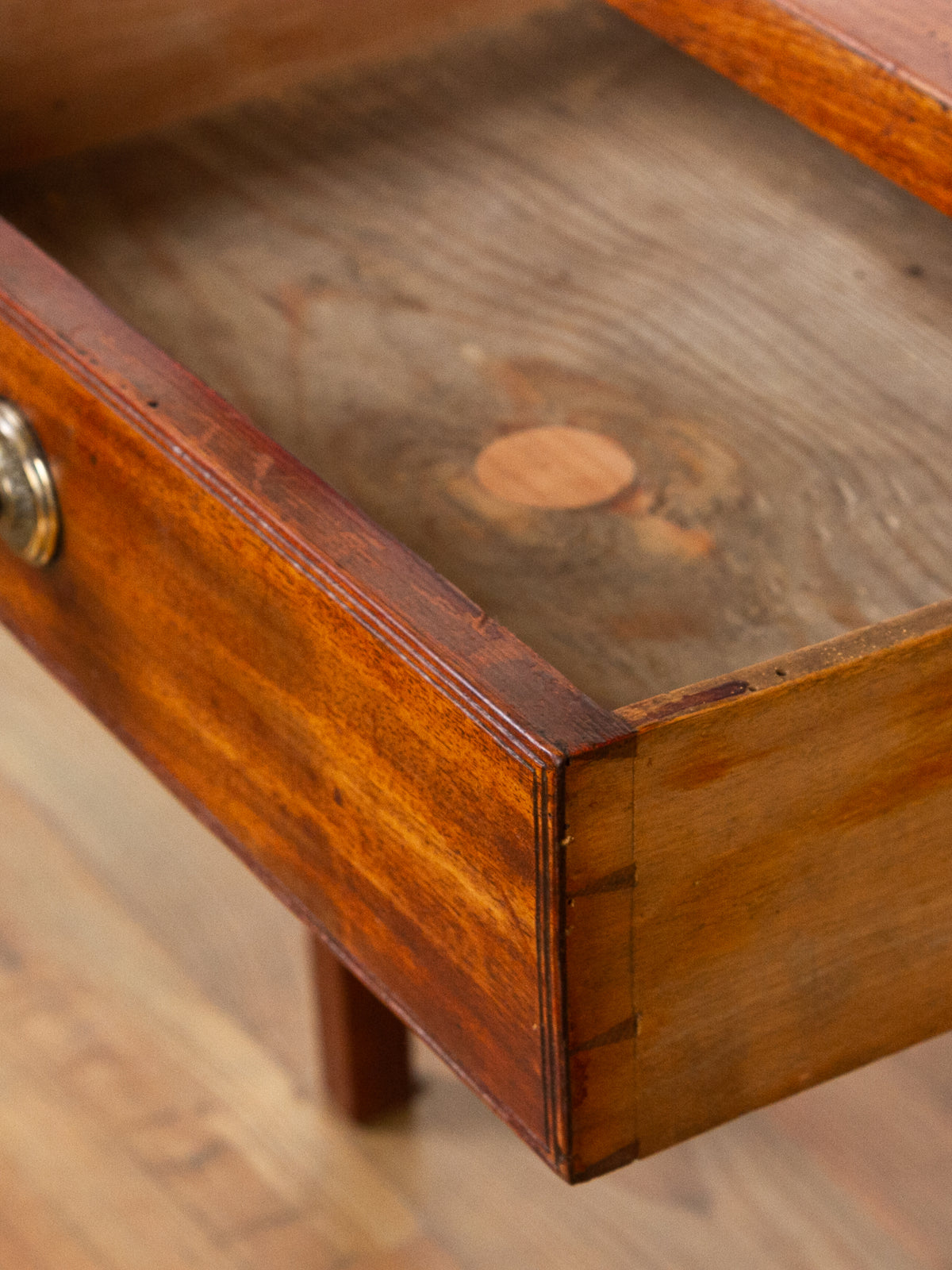 Antique English Mahogany Green Marble Top Side Table, c.1830