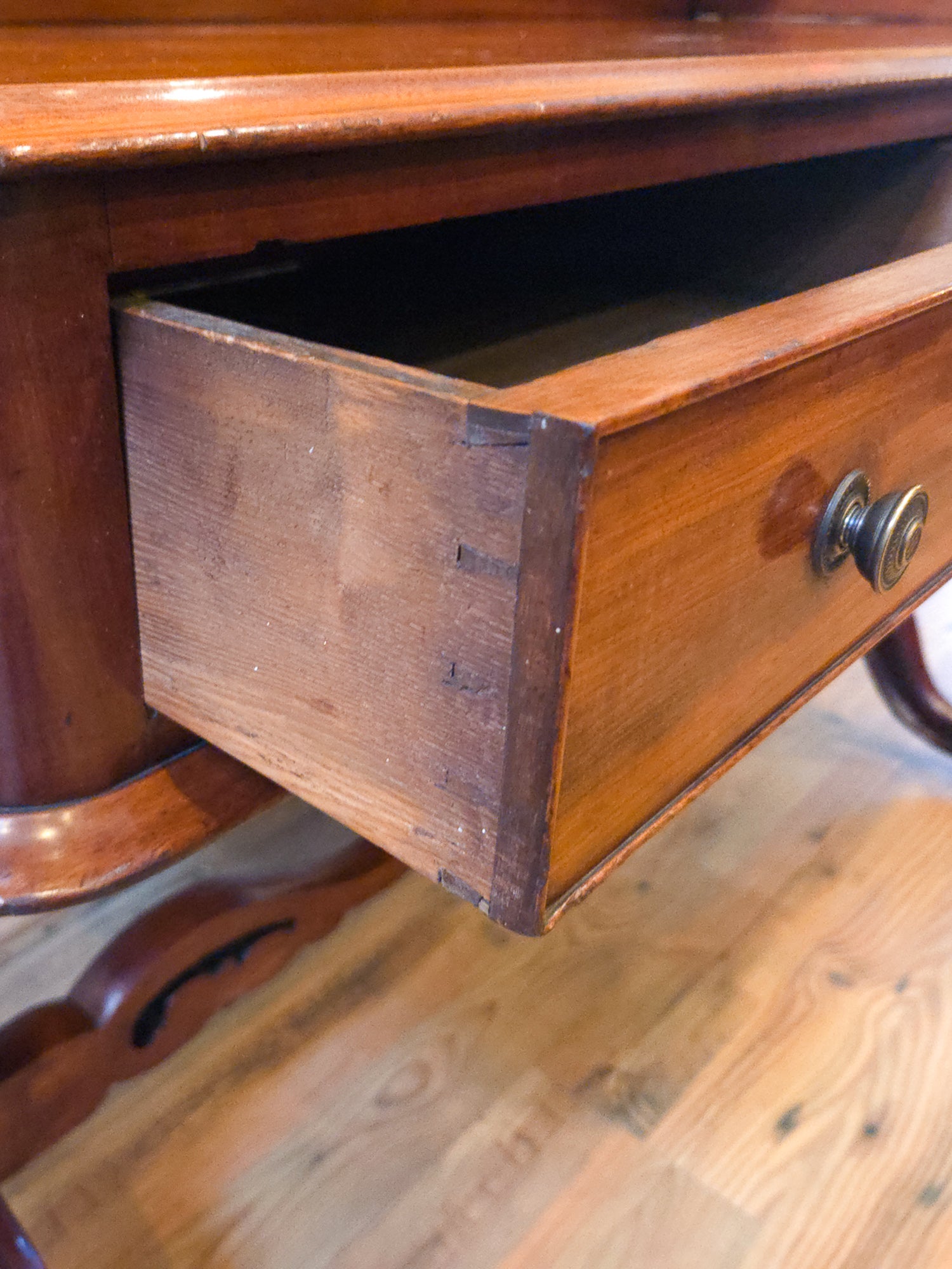 Antique Mahogany Writing Desk Console by Walter Carter for Harrod's England.