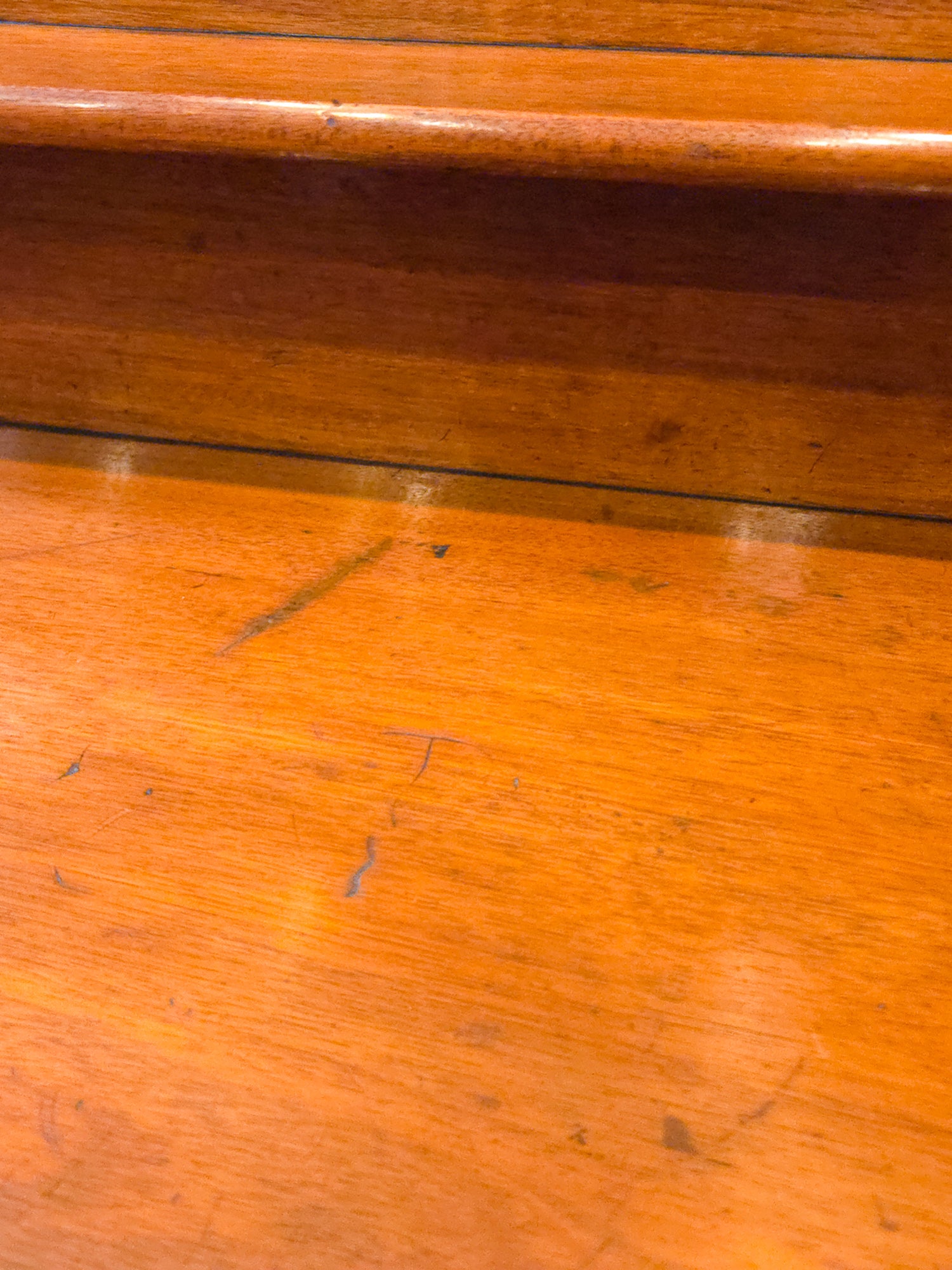 Antique Mahogany Writing Desk Console by Walter Carter for Harrod's England.