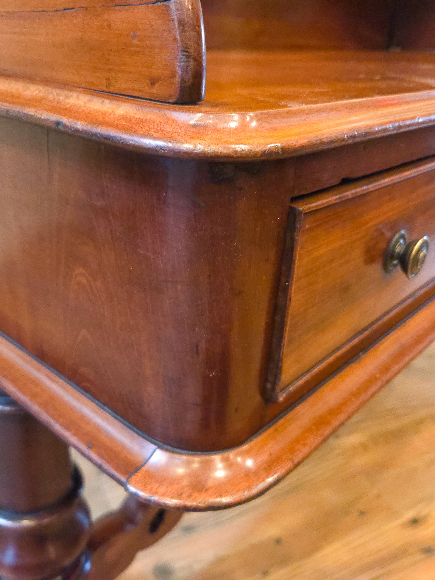Antique Mahogany Writing Desk Console by Walter Carter for Harrod's England.
