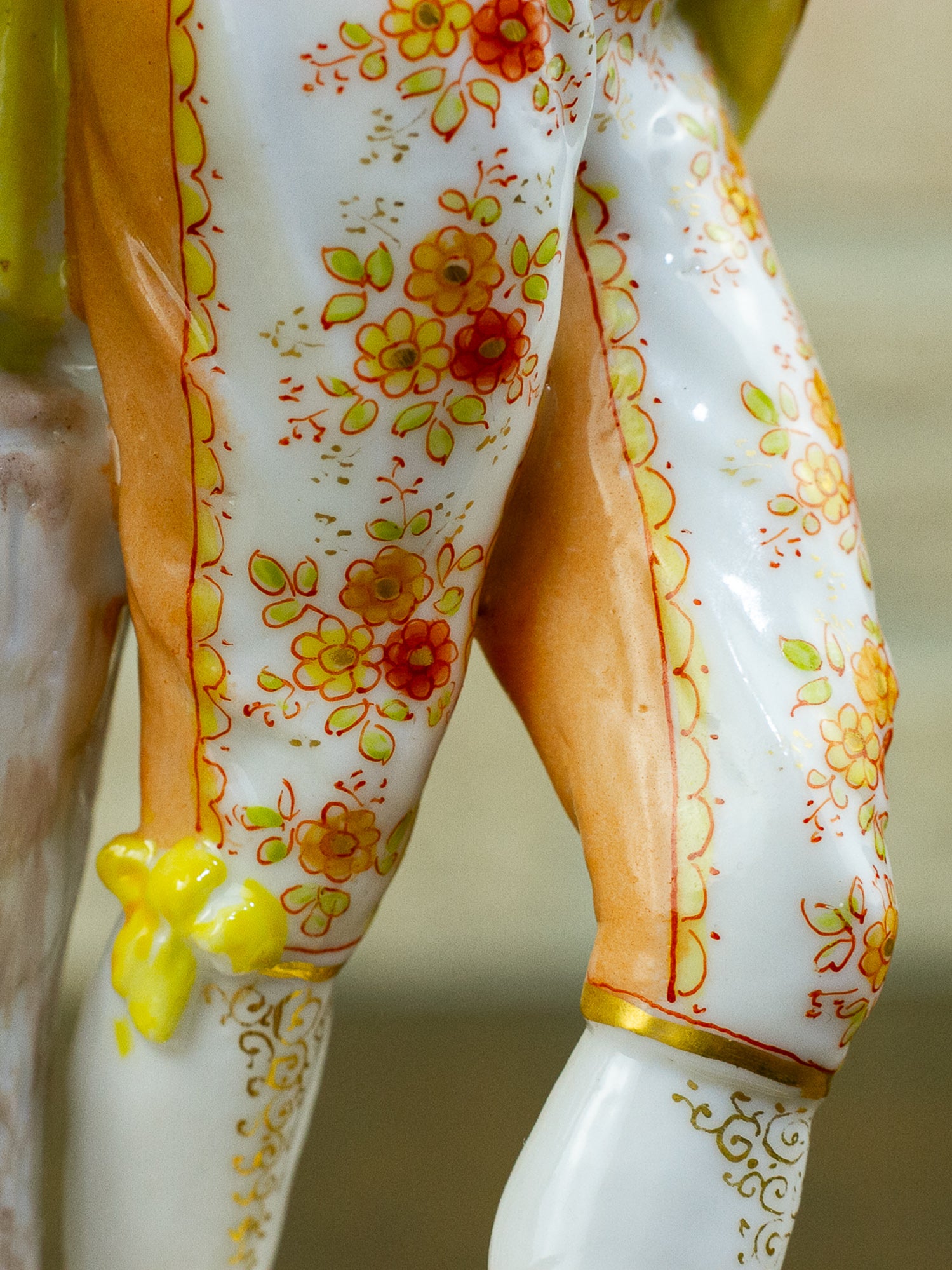 Antique Pair of 19th Century Hand Painted Continental Porcelain Figurines