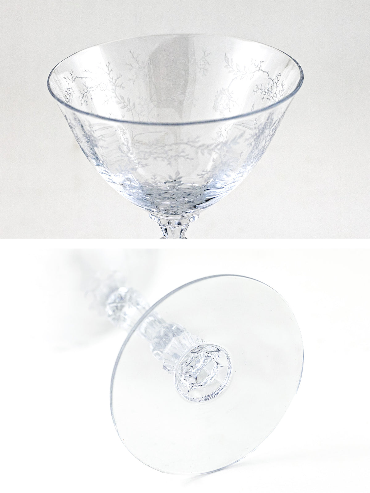 Fostoria Chintz Champagne / Cocktail Glass