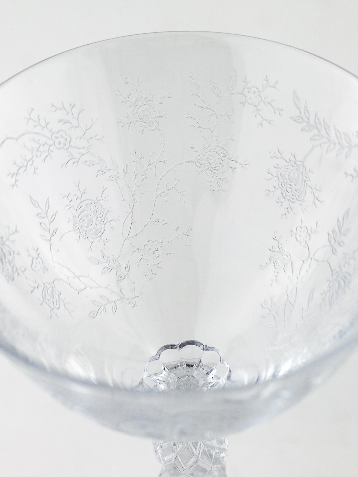 Fostoria Chintz Champagne / Cocktail Glass
