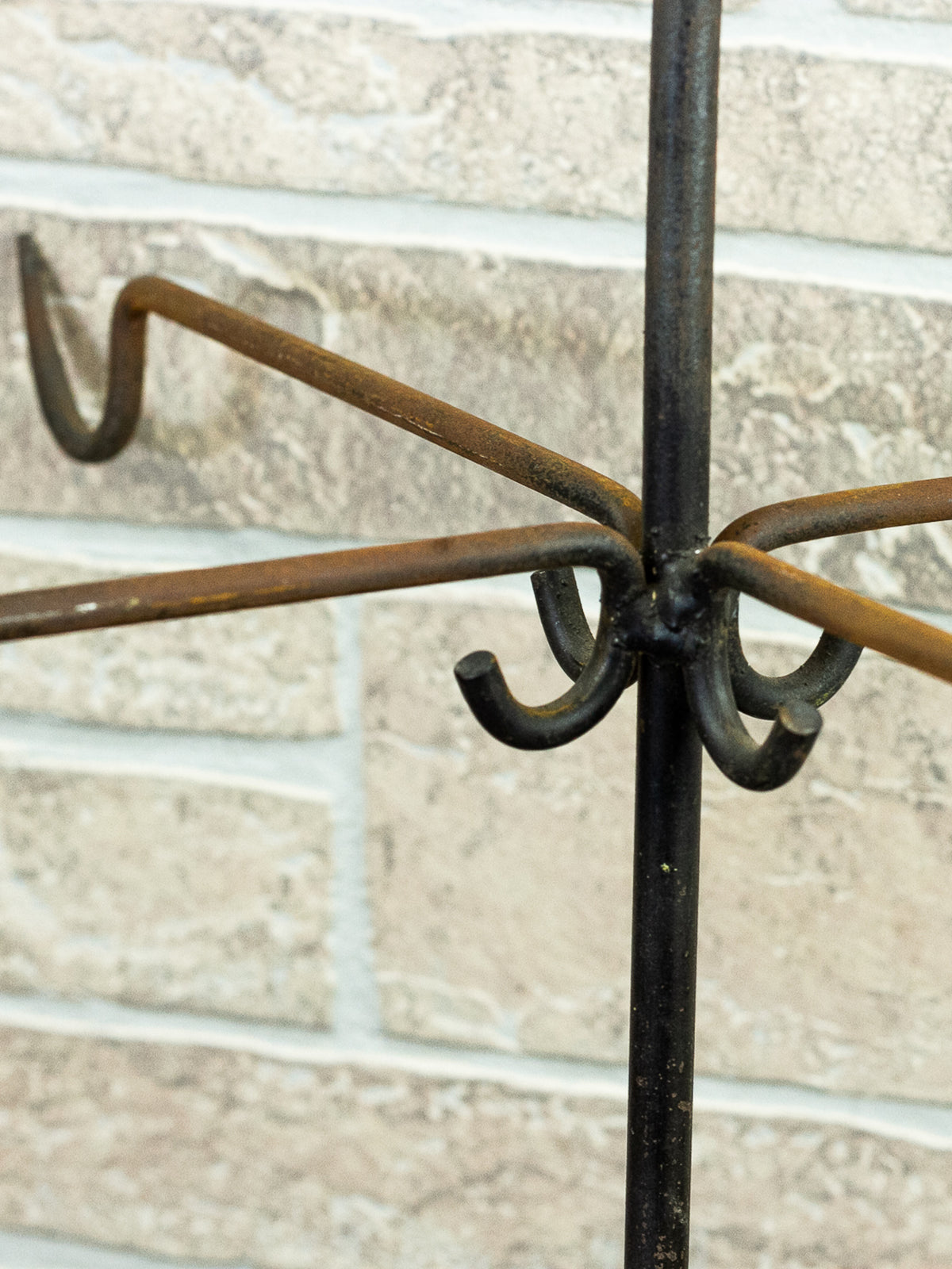 Antique 19th Century French Forged Iron Game / Meat Hanging Hook Rack. 2 Available
