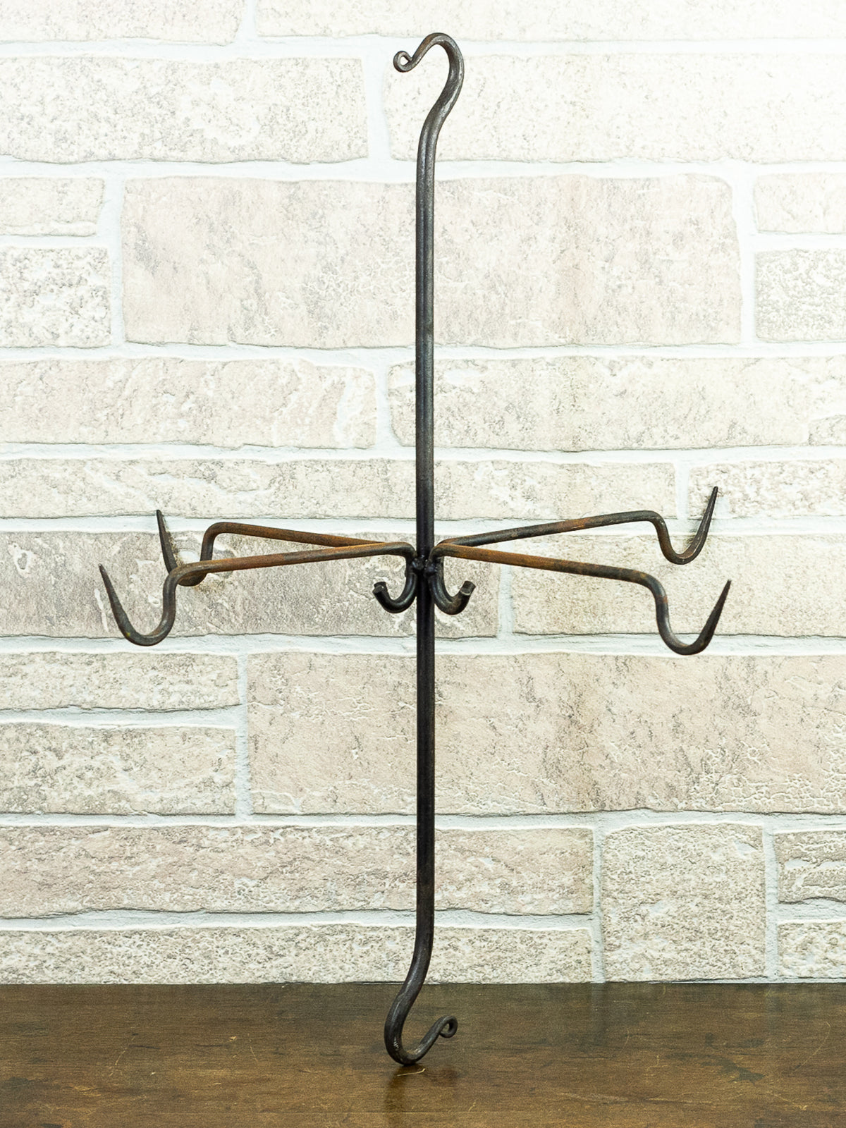 Antique 19th Century French Forged Iron Game / Meat Hanging Hook Rack. 2 Available