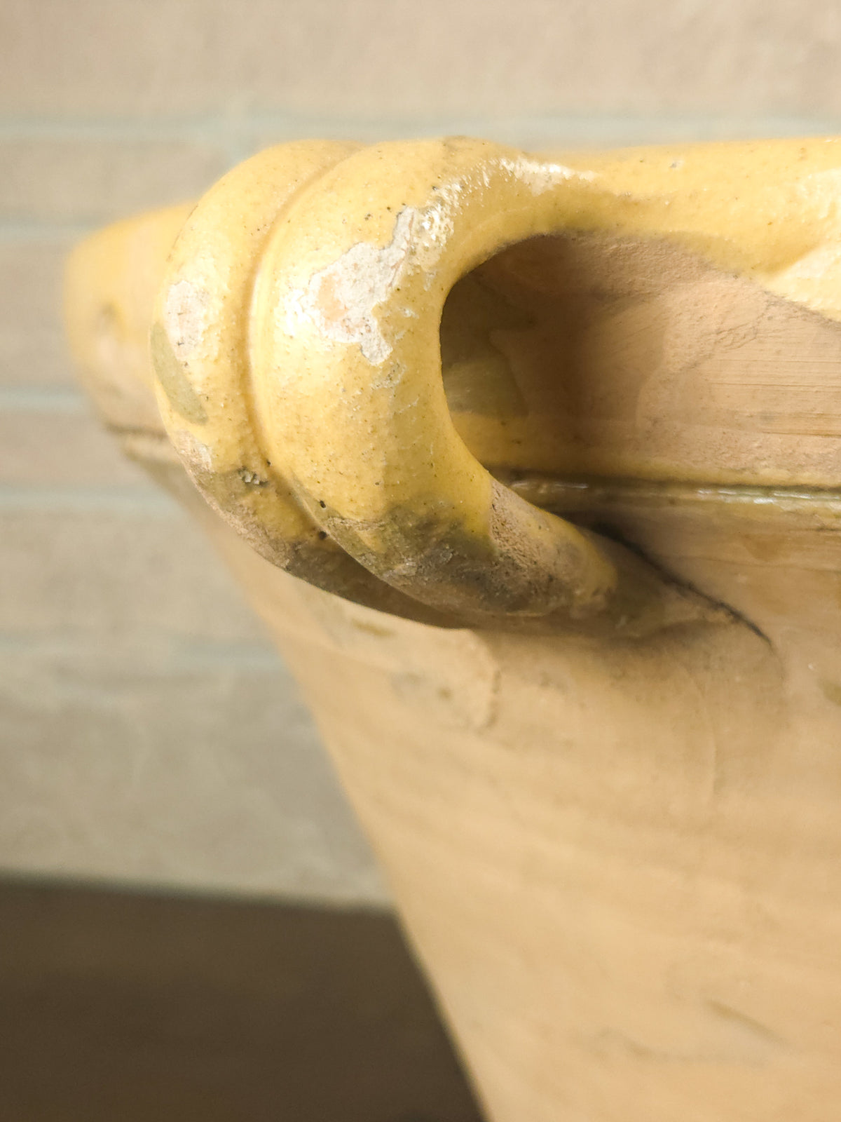 19th Century French Terracotta Tian Bowl with Honey Glaze