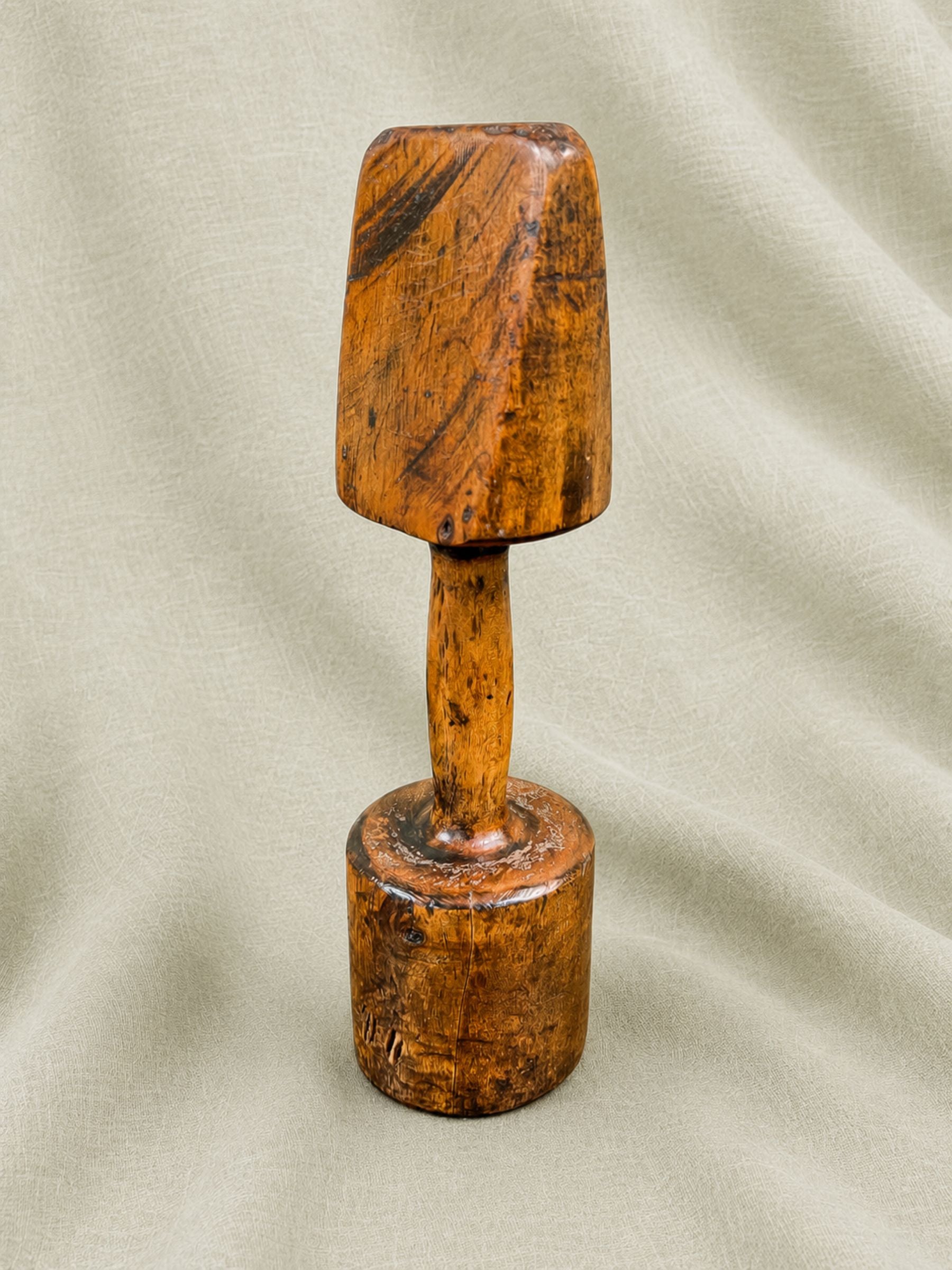 Antique Large Wooden Iron Foundry Sand Casting Tamper Tool