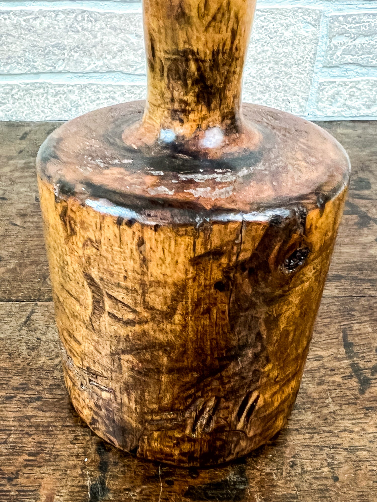 Antique Large Wooden Iron Foundry Sand Casting Tamper Tool