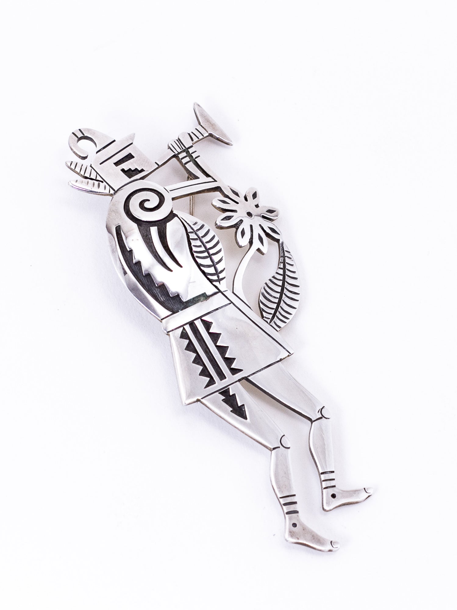 Sterling Silver Kokopelli Brooch and Pendant by Kopavi