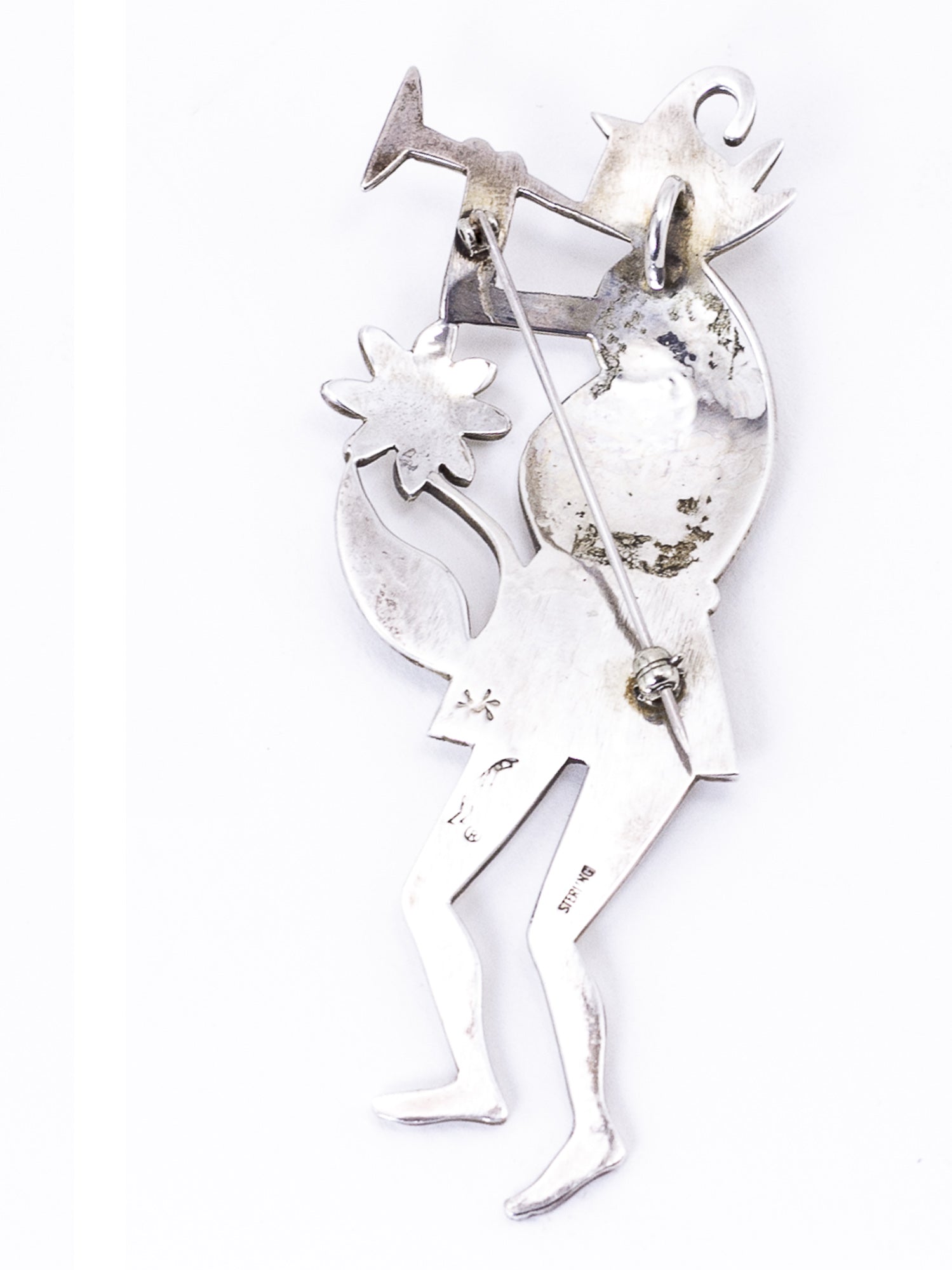 Sterling Silver Kokopelli Brooch and Pendant by Kopavi
