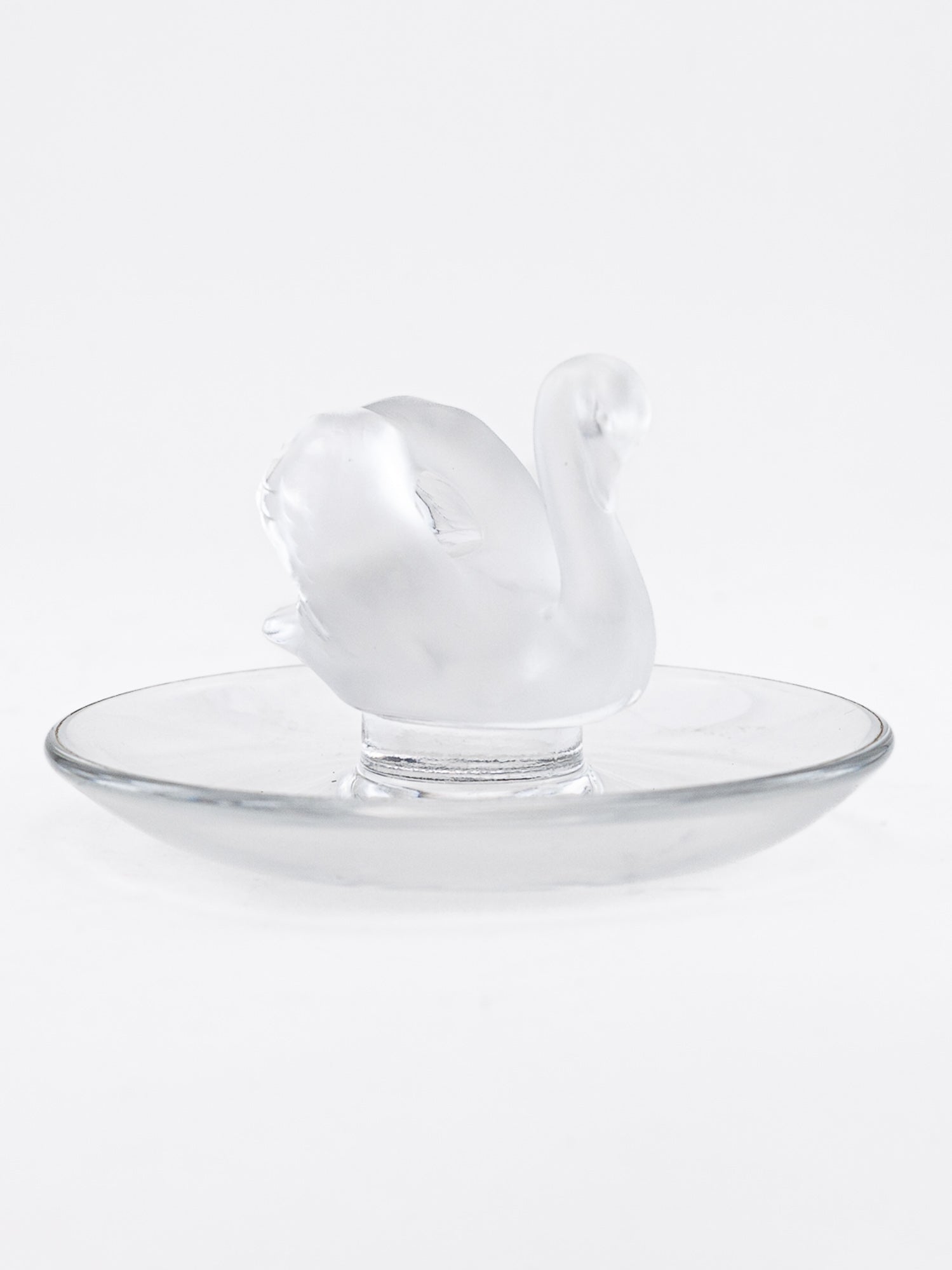 Lalique Crystal Swan Ring Holder