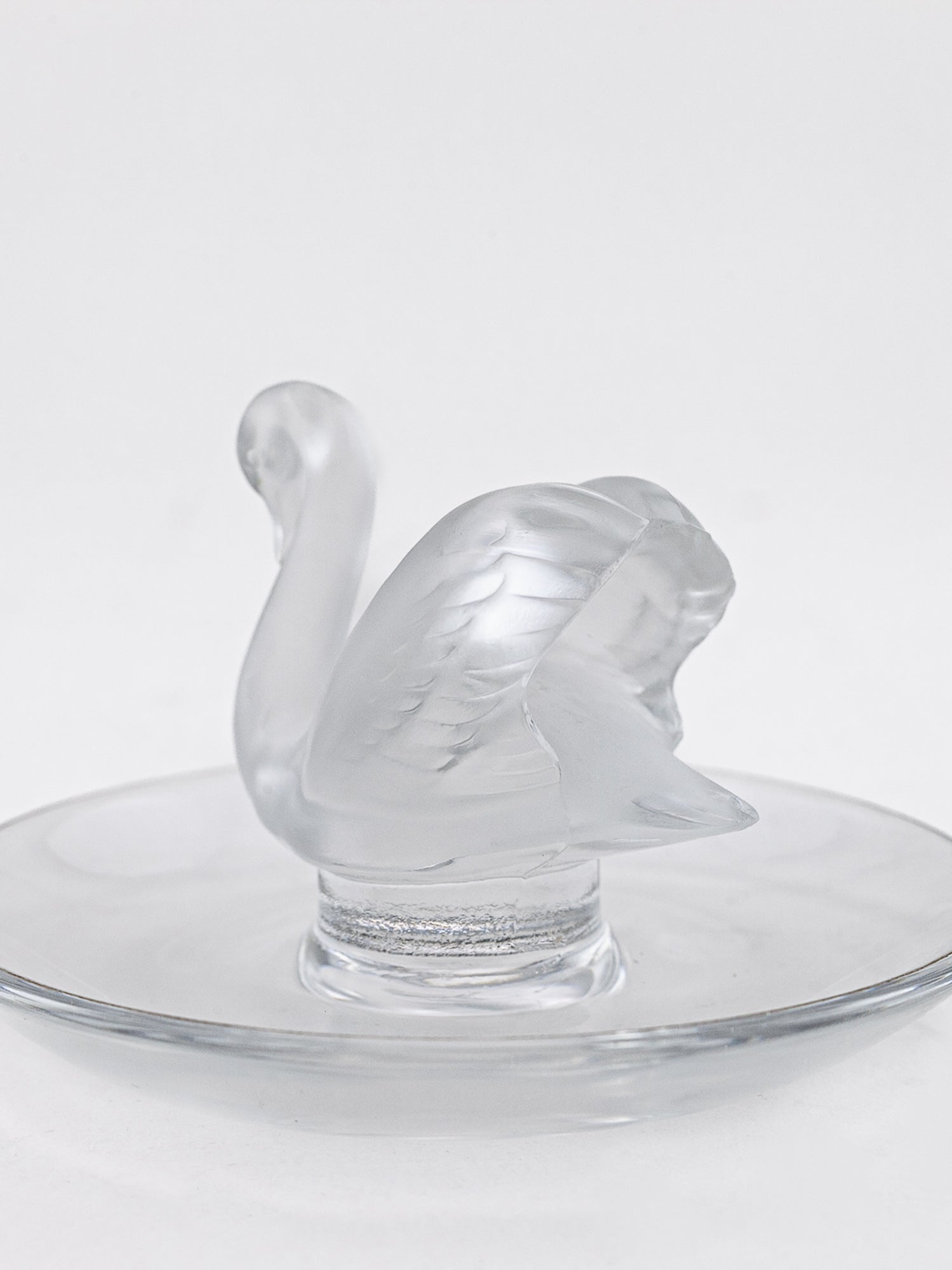 Lalique Crystal Swan Ring Holder