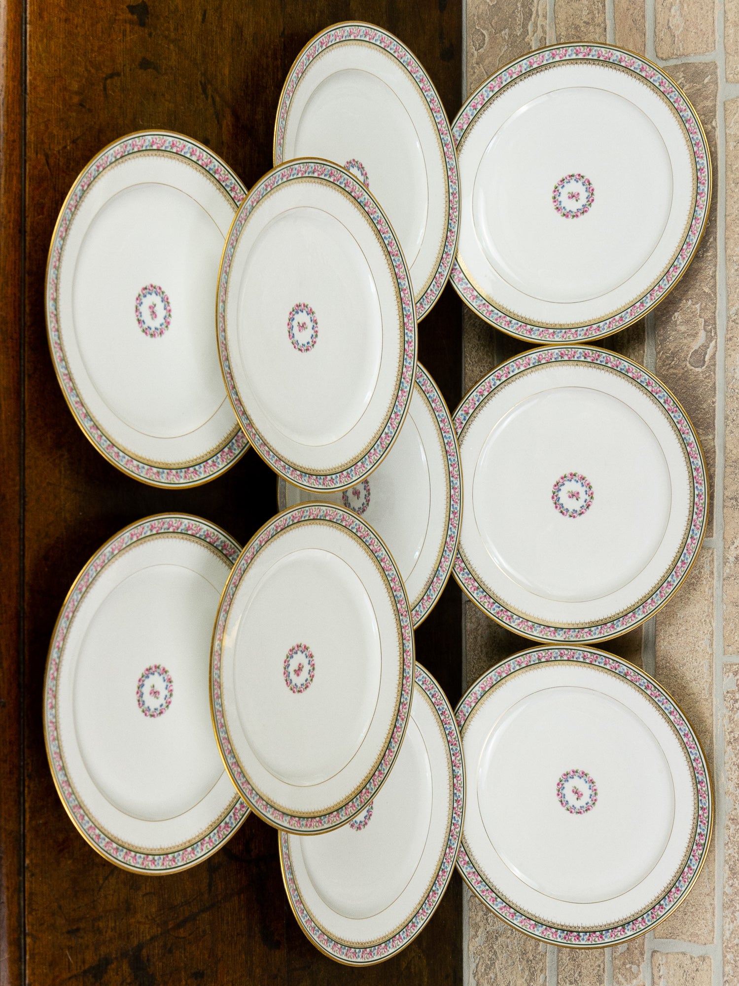 Set of Ten GDA Limoges Dinner Plates for Bailey, Banks & Biddle
