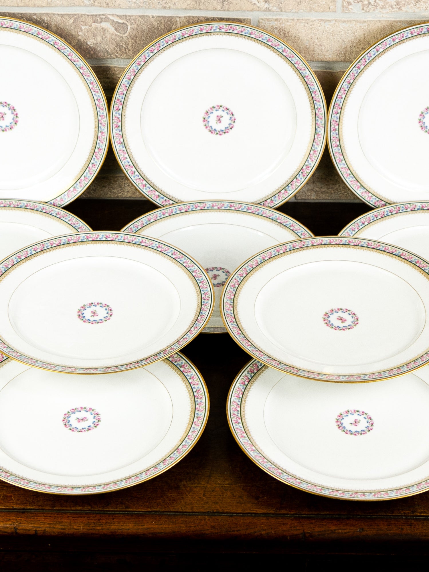 Set of Ten GDA Limoges Dinner Plates for Bailey, Banks & Biddle