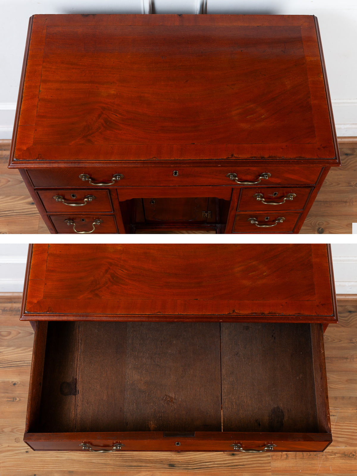 18th Century Georgian Mahogany Small Kneehole Desk