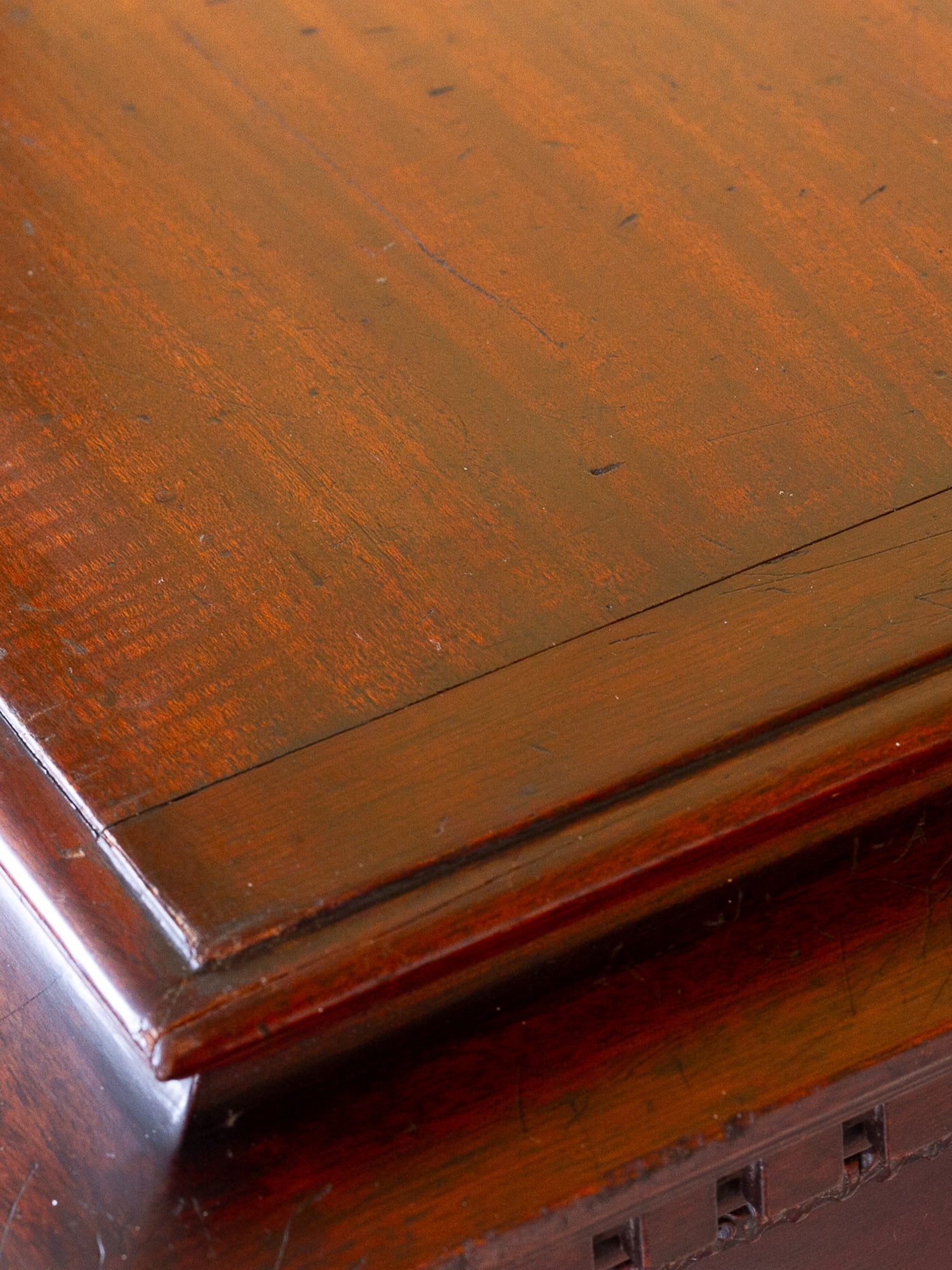 Antique Carved Mahogany Coat Closet Cupboard