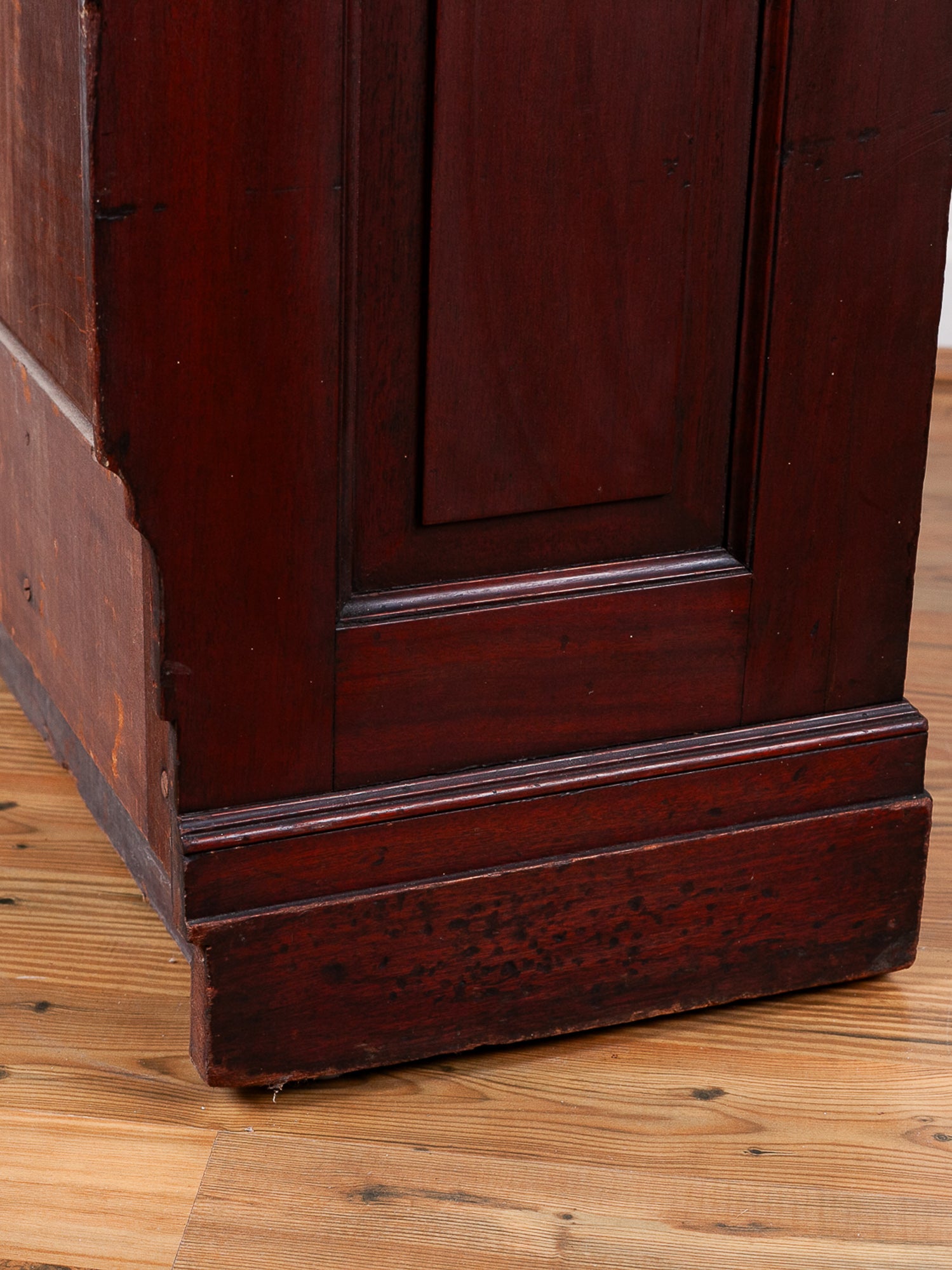 Antique Carved Mahogany Coat Closet Cupboard