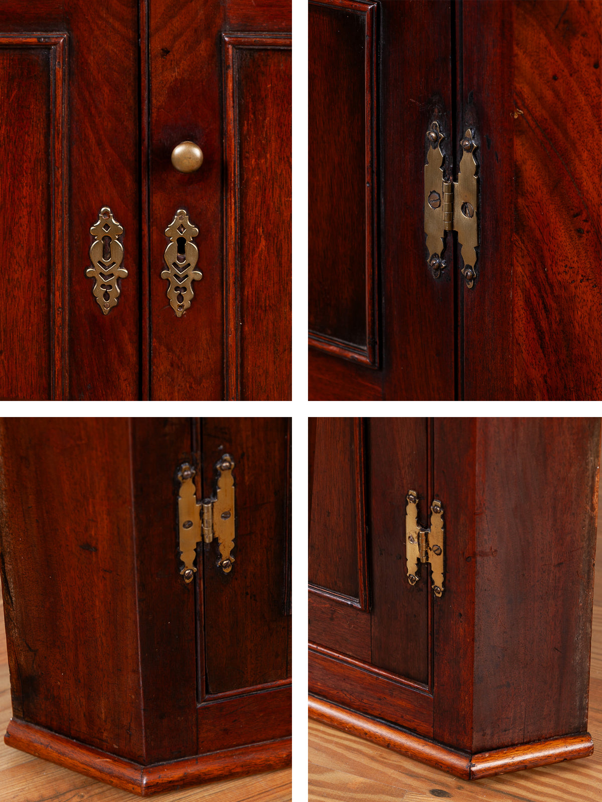 18th Century English Mahogany Hanging Corner Cabinet