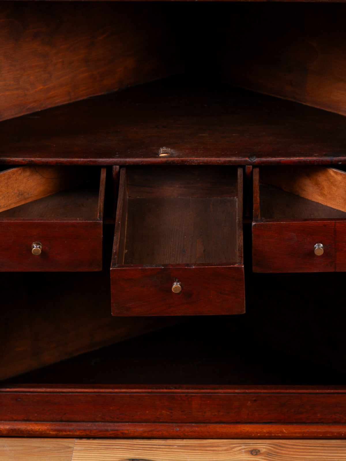 18th Century English Mahogany Hanging Corner Cabinet