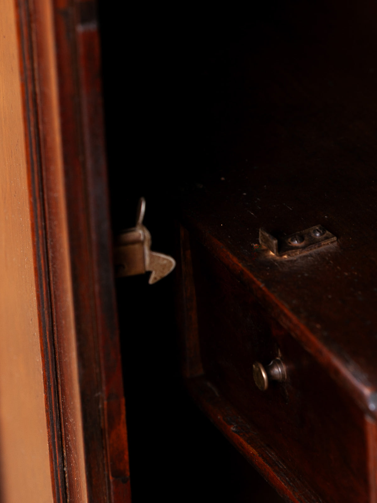 18th Century English Mahogany Hanging Corner Cabinet