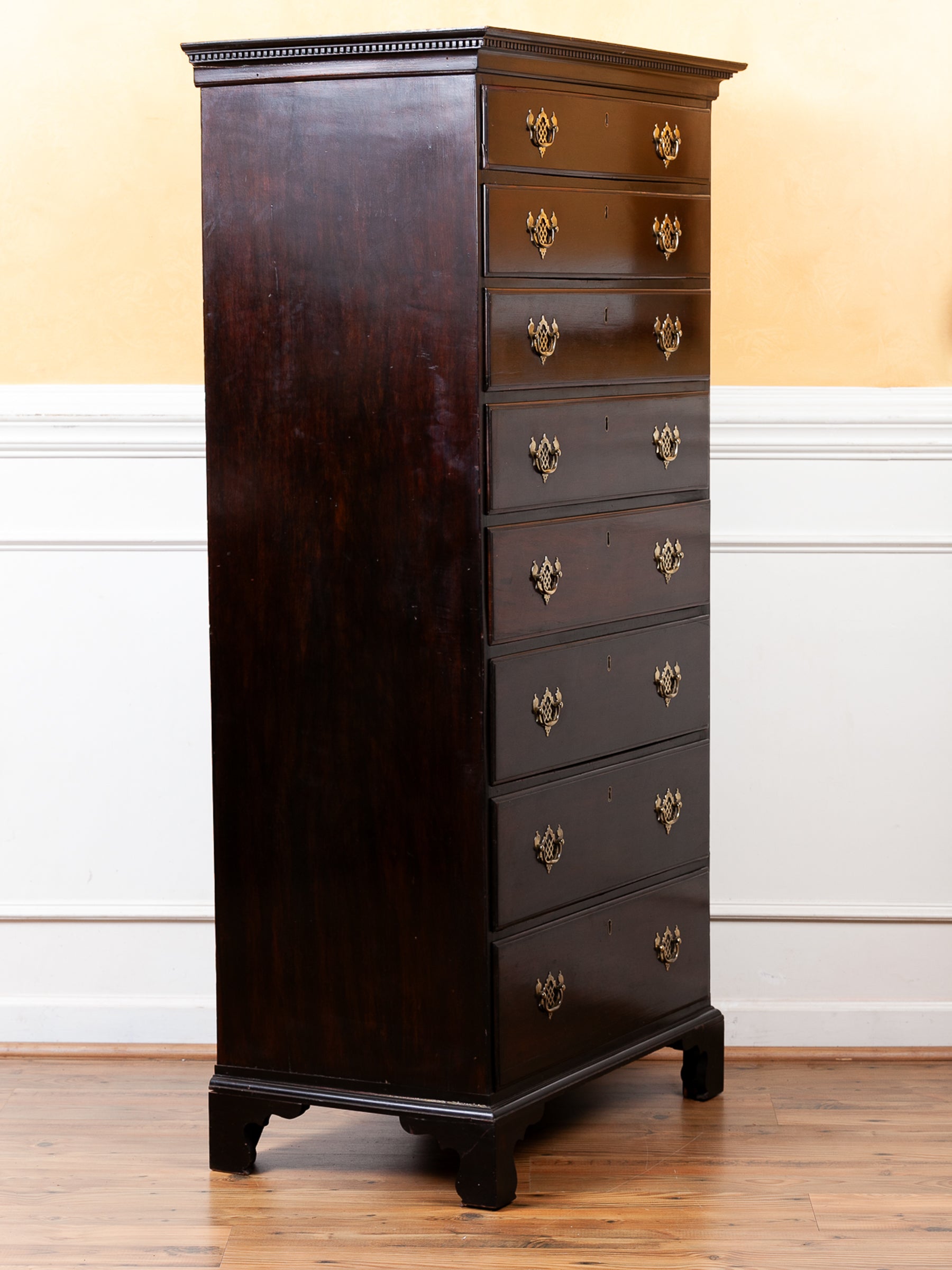 Georgian Mahogany Tall Chest of Drawers